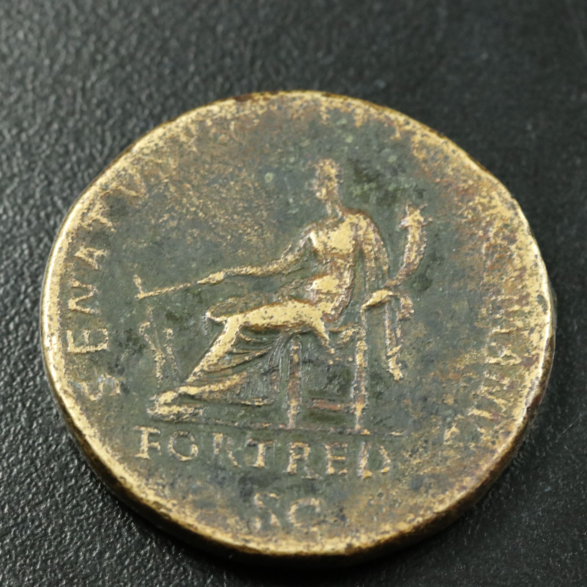 Ancient Roman Imperial Æ Sestertius Coin of Trajan, ca. 115 A.D.