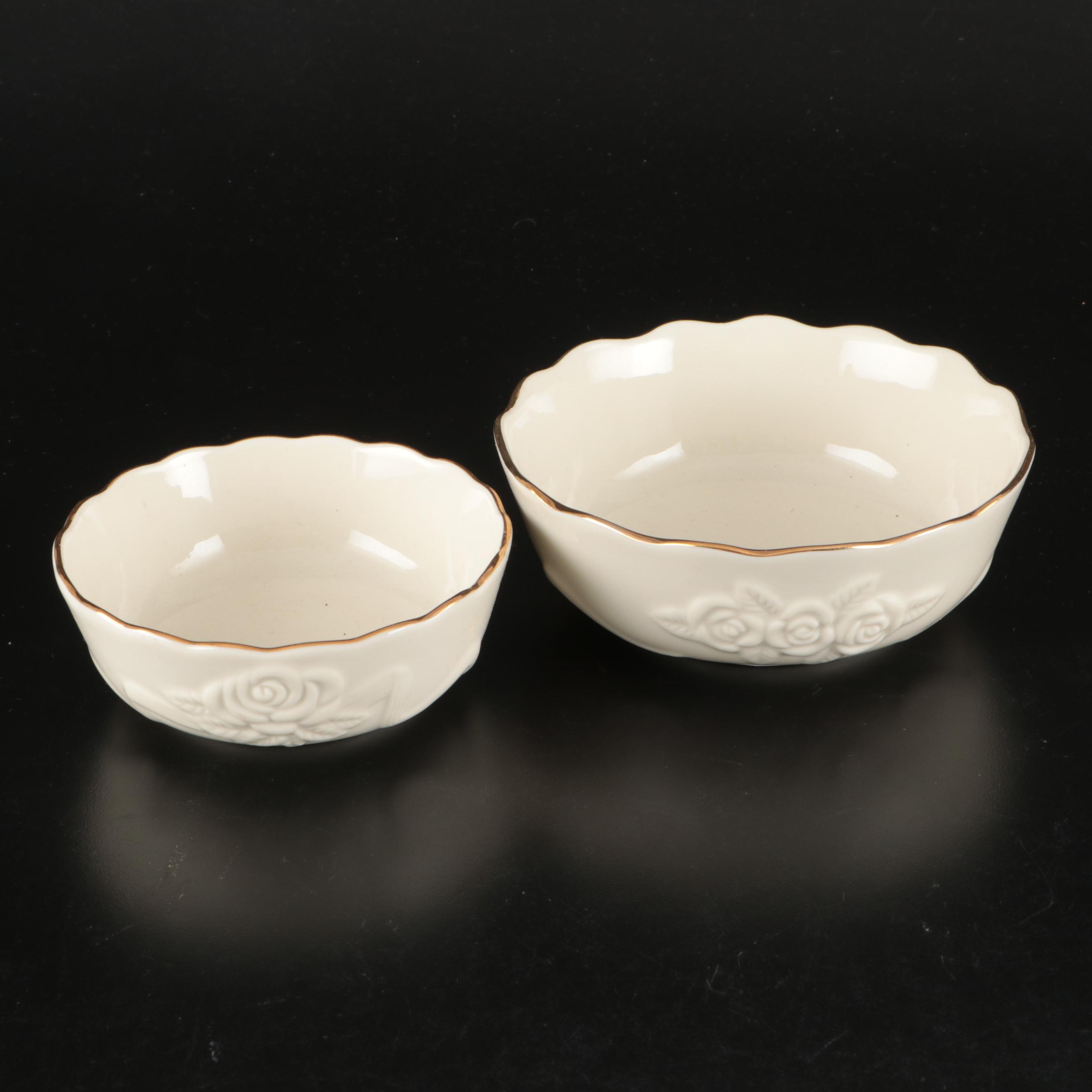 Lenox "Rosebud Collection" and Other Gold Gilt Cream Glaze Porcelain Tableware