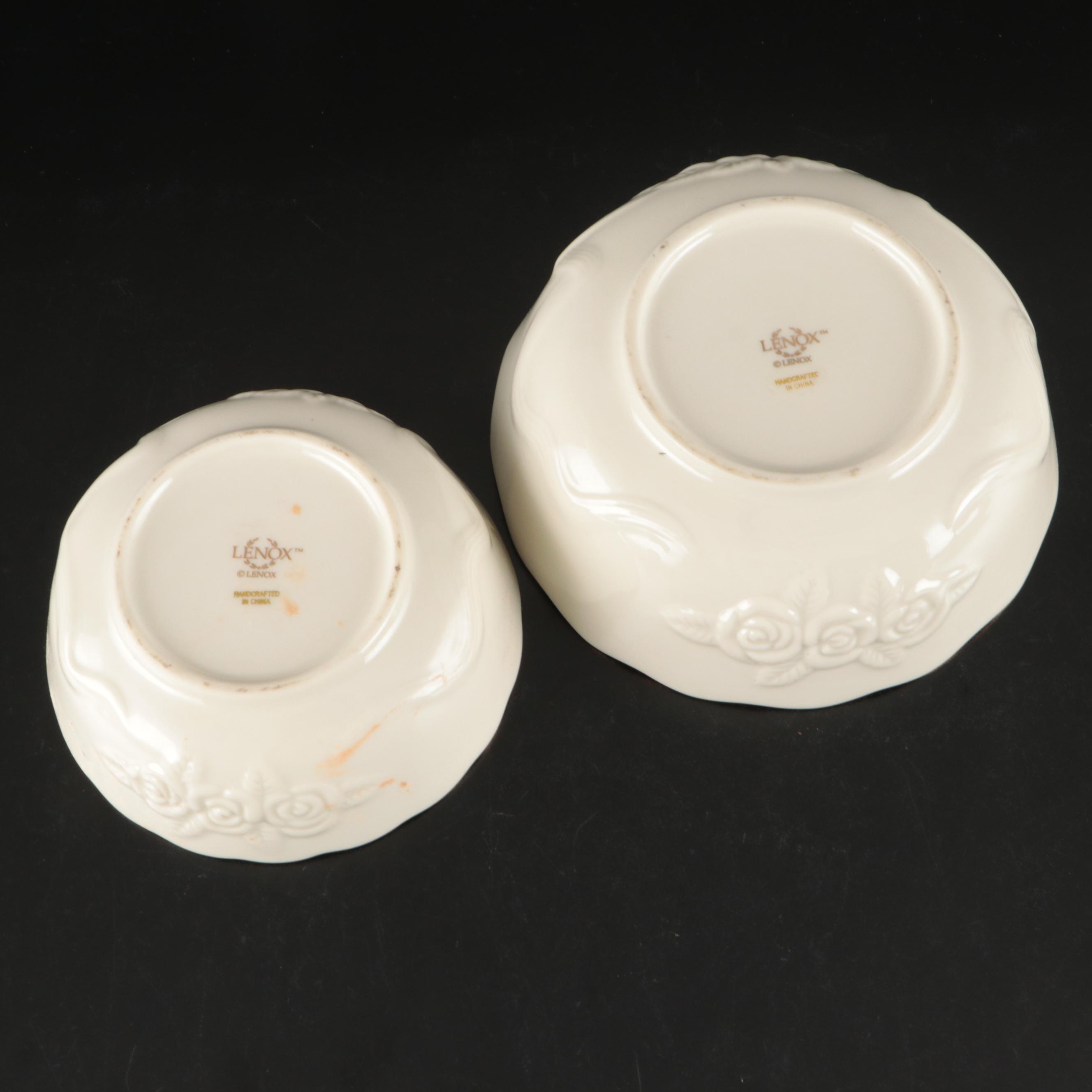 Lenox "Rosebud Collection" and Other Gold Gilt Cream Glaze Porcelain Tableware