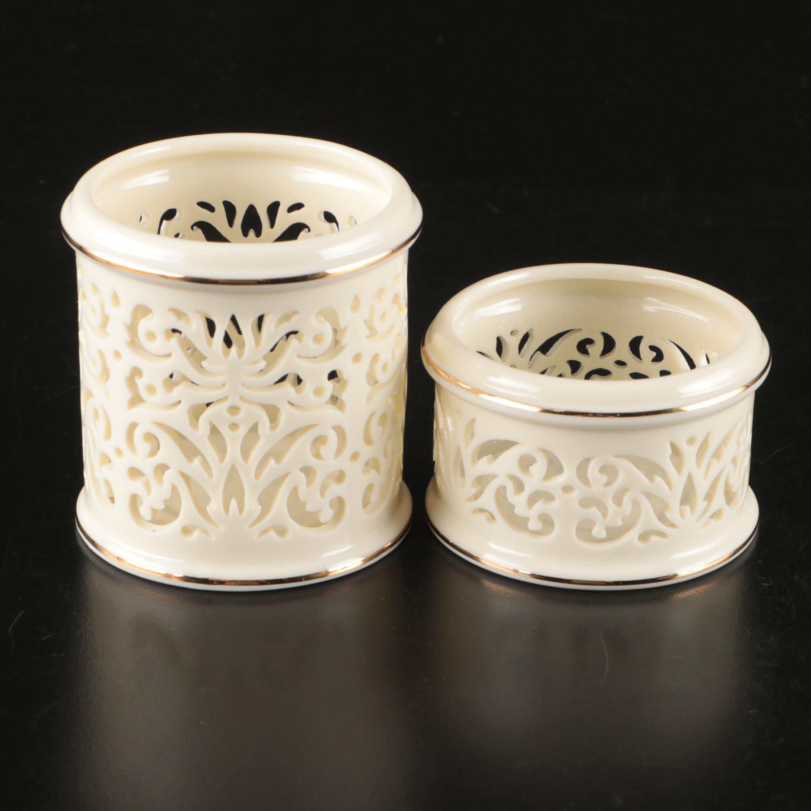 Lenox "Rosebud Collection" and Other Gold Gilt Cream Glaze Porcelain Tableware