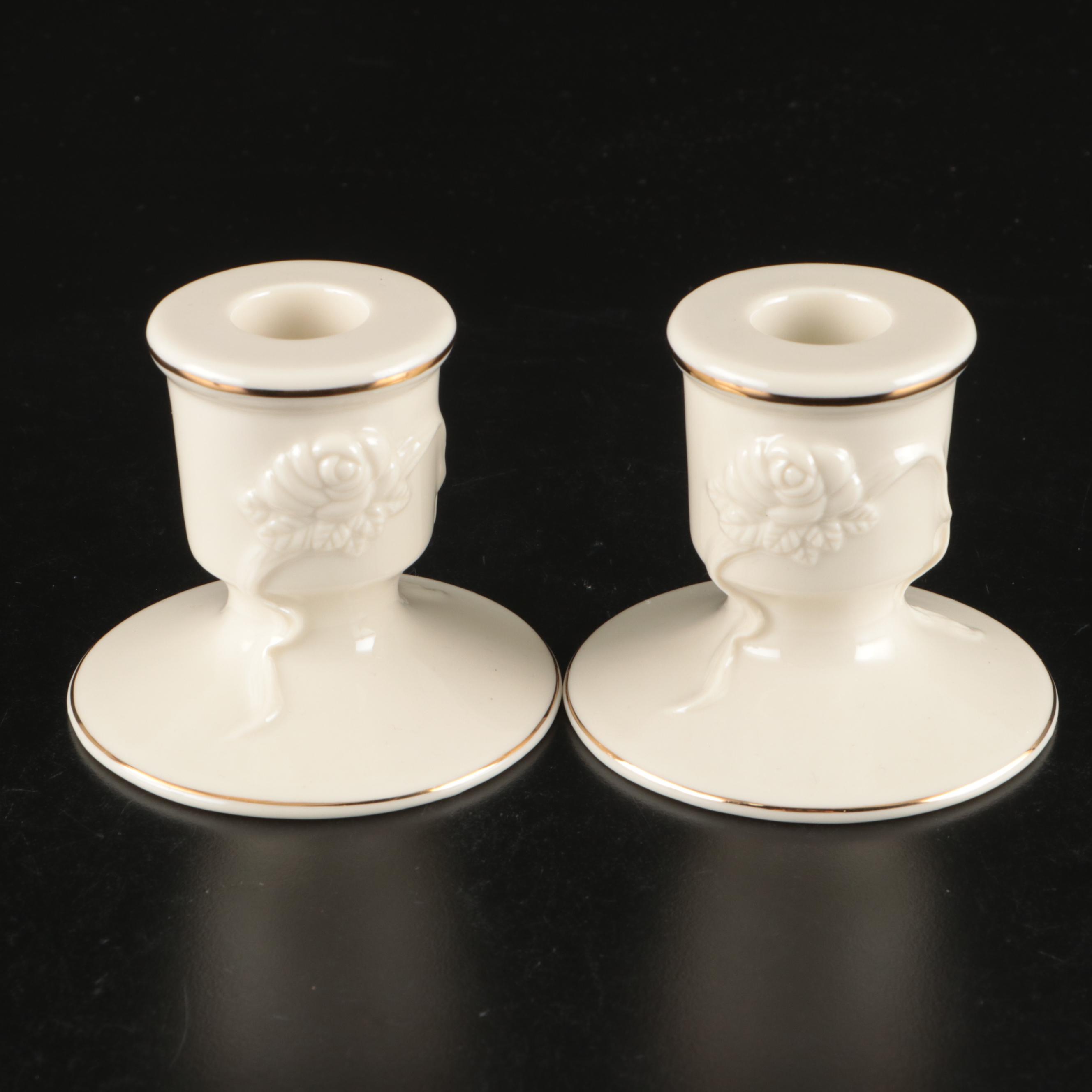 Lenox "Rosebud Collection" and Other Gold Gilt Cream Glaze Porcelain Tableware