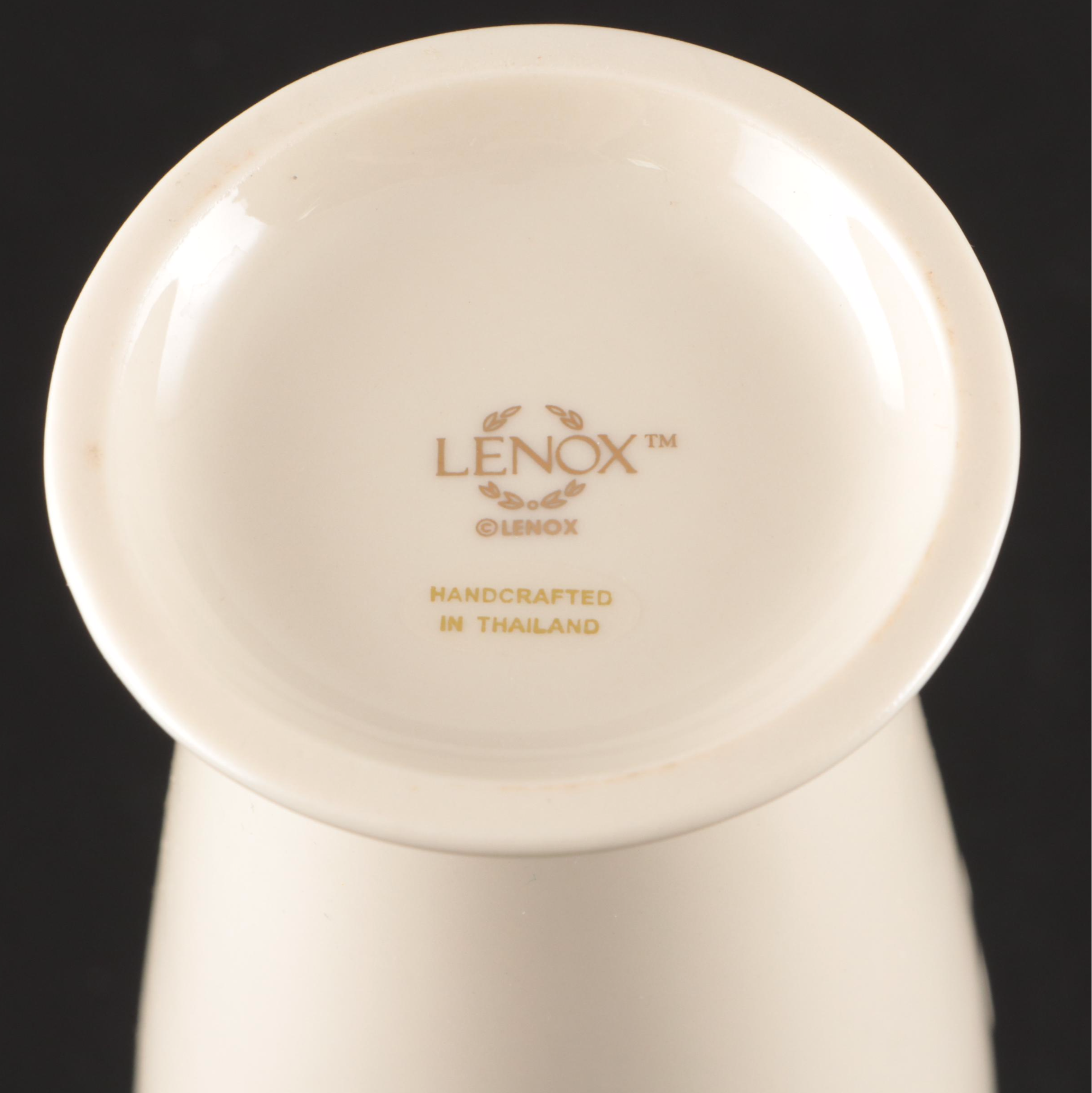 Lenox "Rosebud Collection" and Other Gold Gilt Cream Glaze Porcelain Tableware