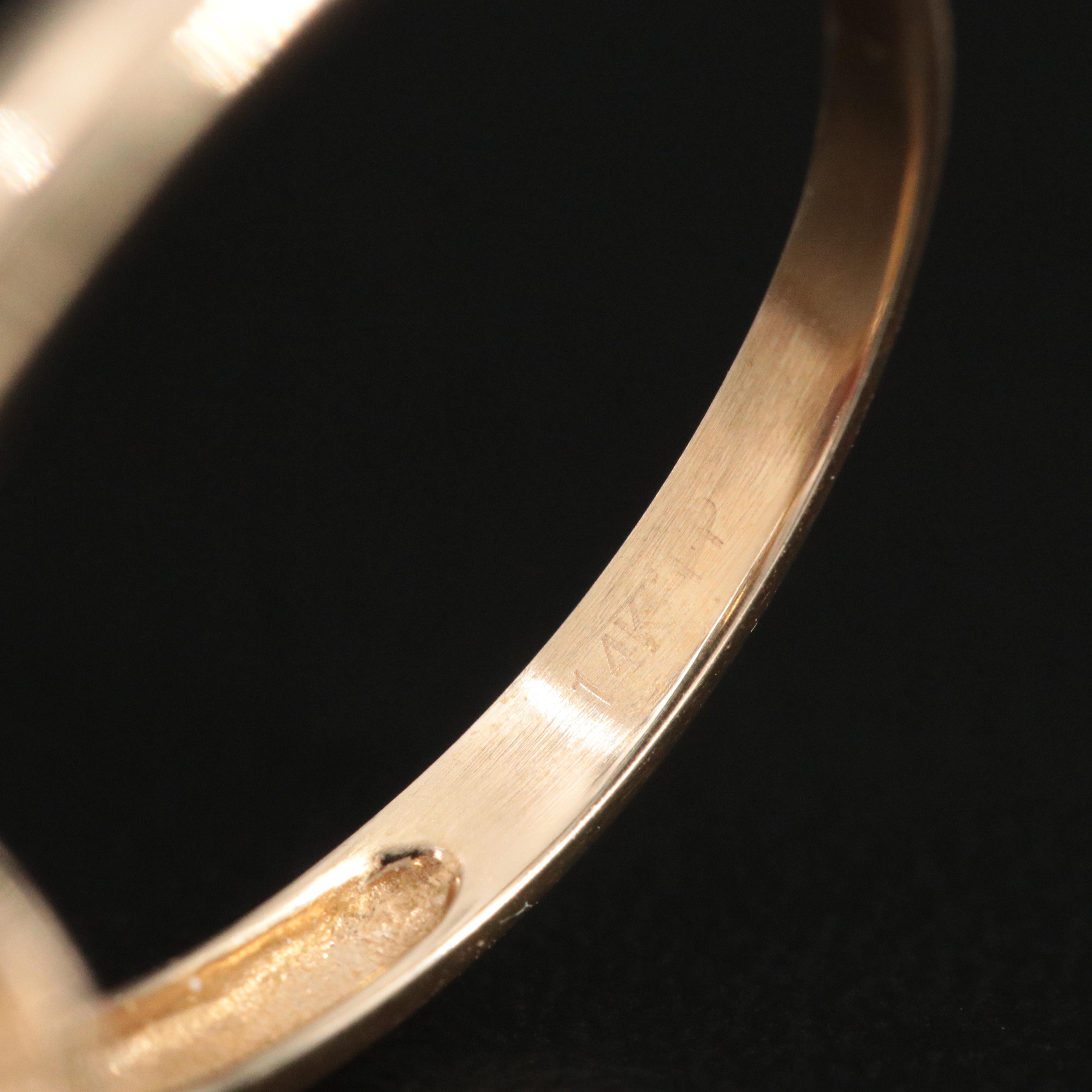 14K Garnet and Diamond Ring