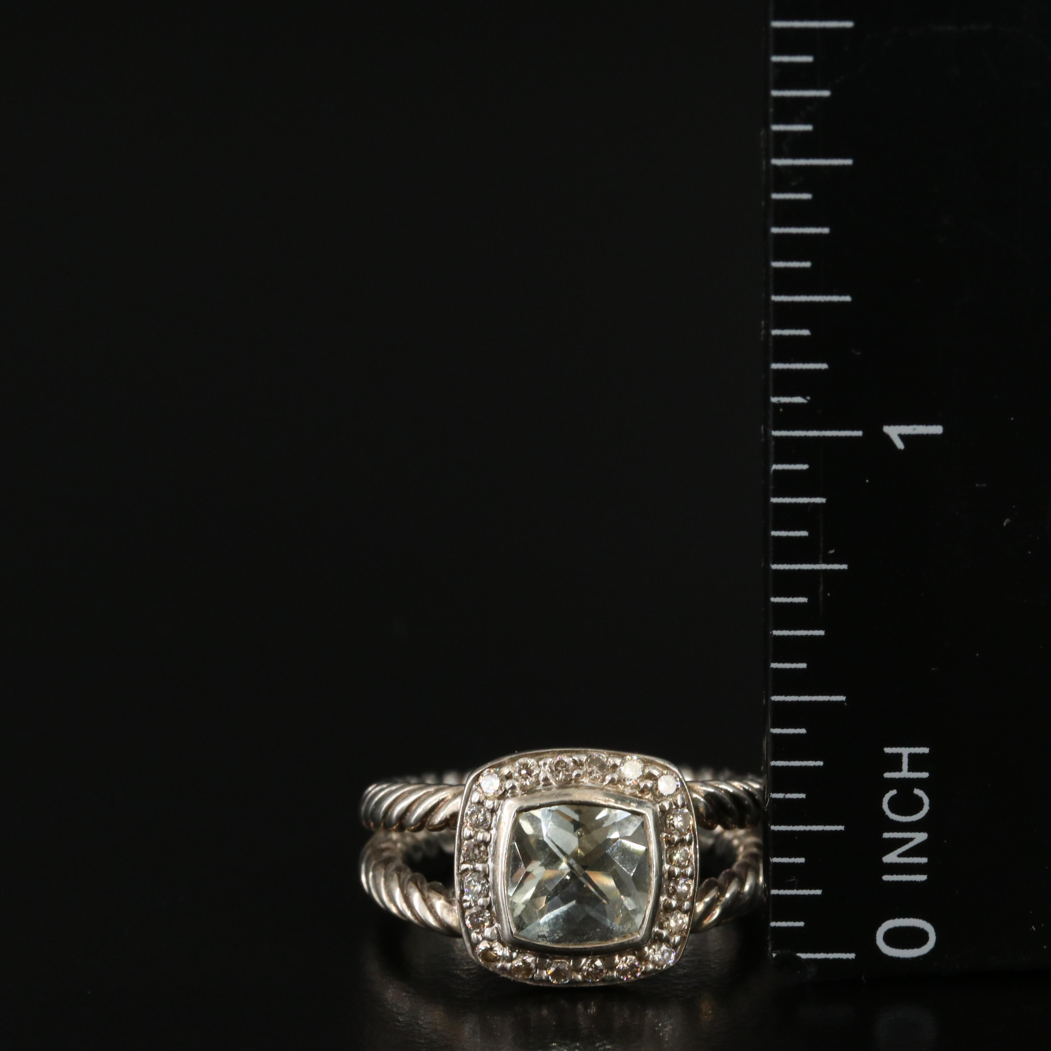 David Yurman Albion Sterling, Prasiolite and 0.34 CTW Diamond Jewelry Set