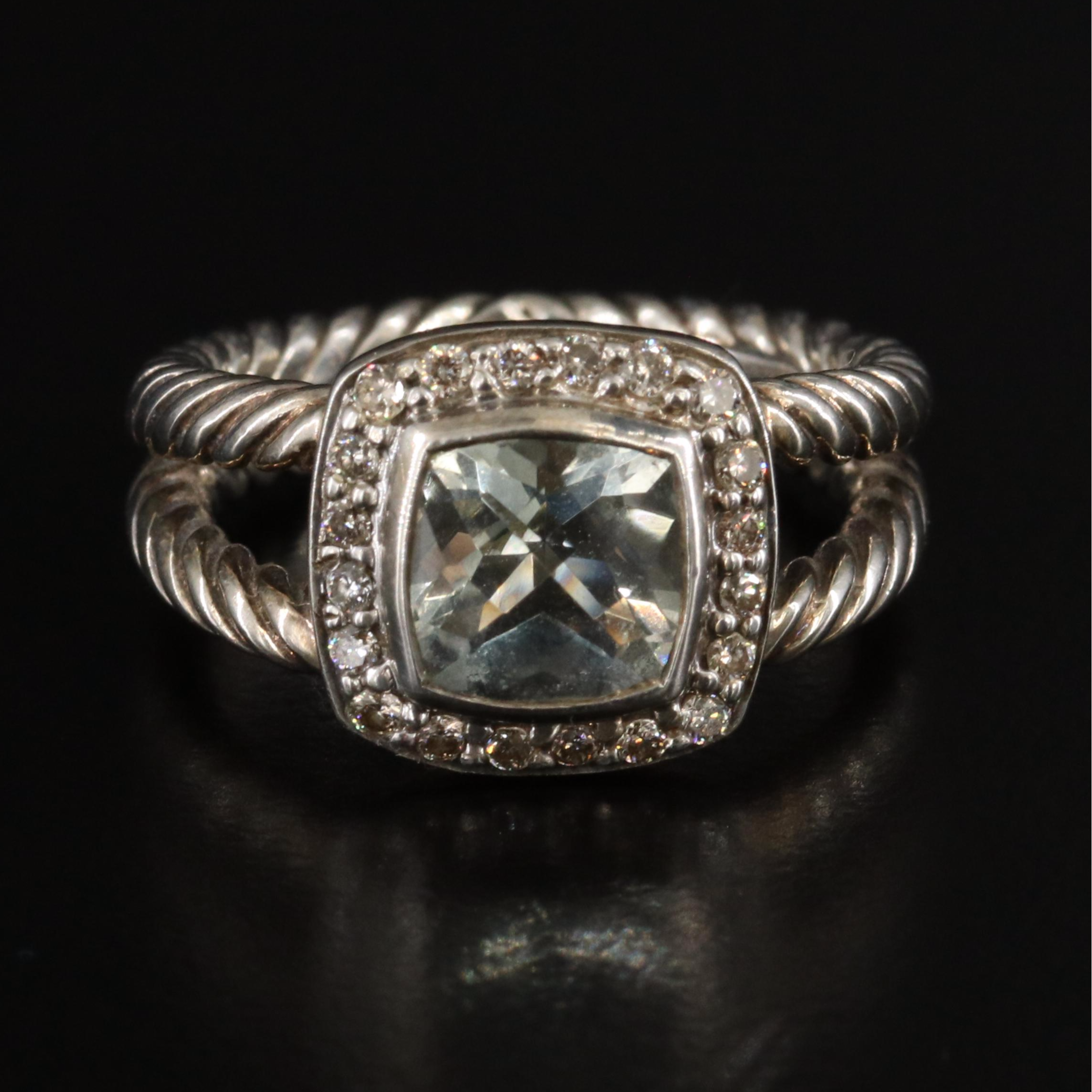 David Yurman Albion Sterling, Prasiolite and 0.34 CTW Diamond Jewelry Set