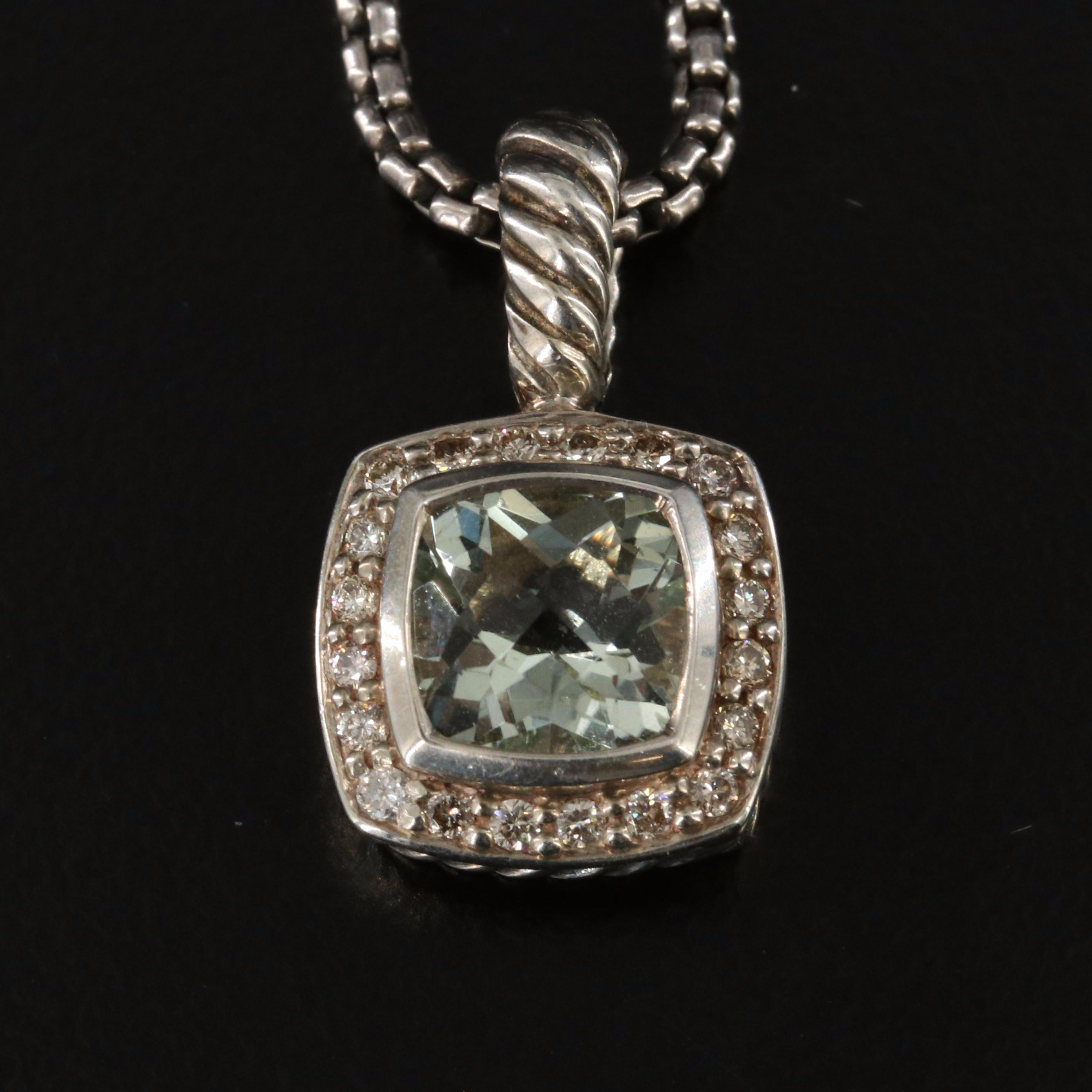 David Yurman Albion Sterling, Prasiolite and 0.34 CTW Diamond Jewelry Set