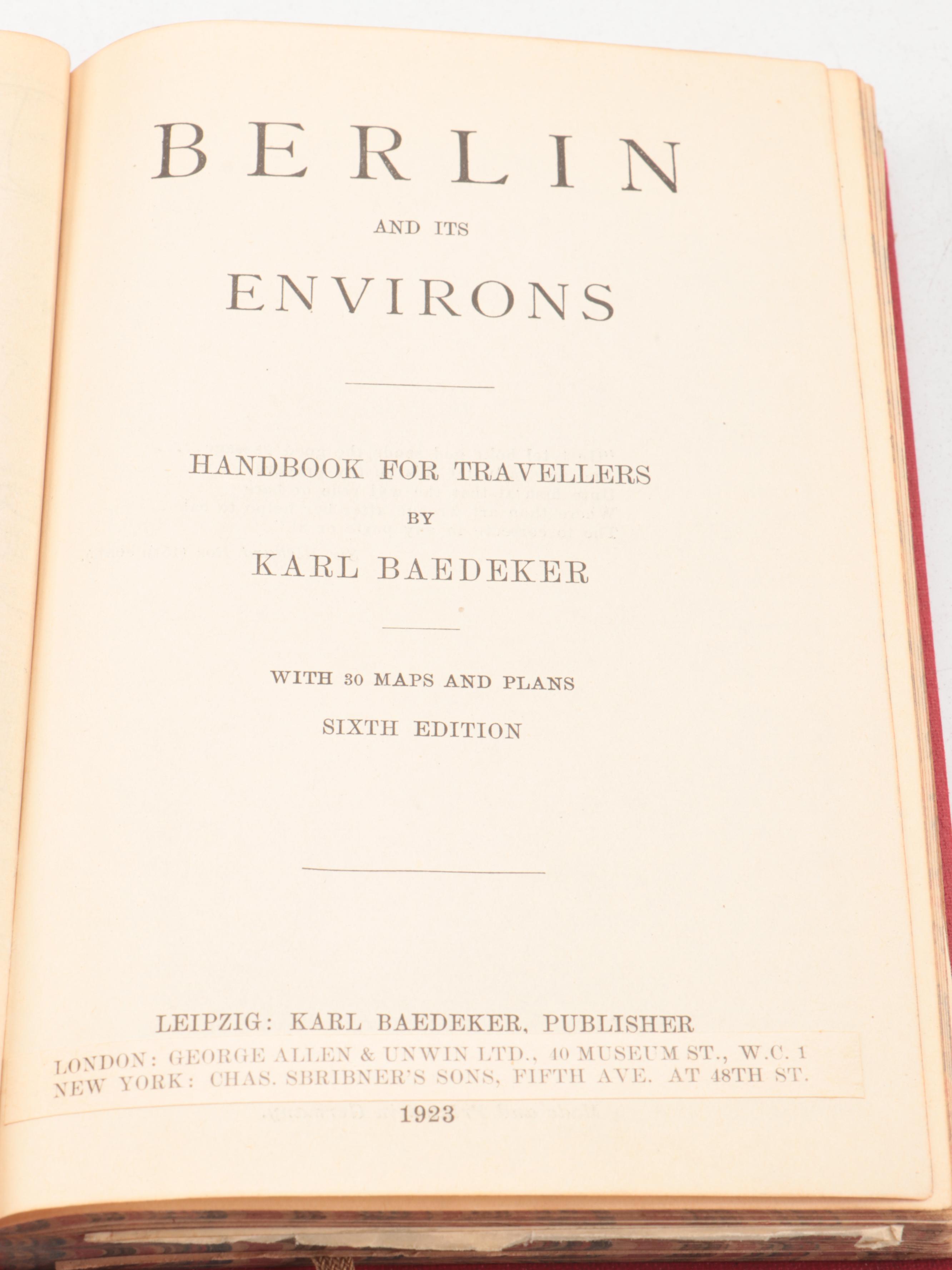 "Baedeker's Berlin and Its Environs" and More Travel Guide Books