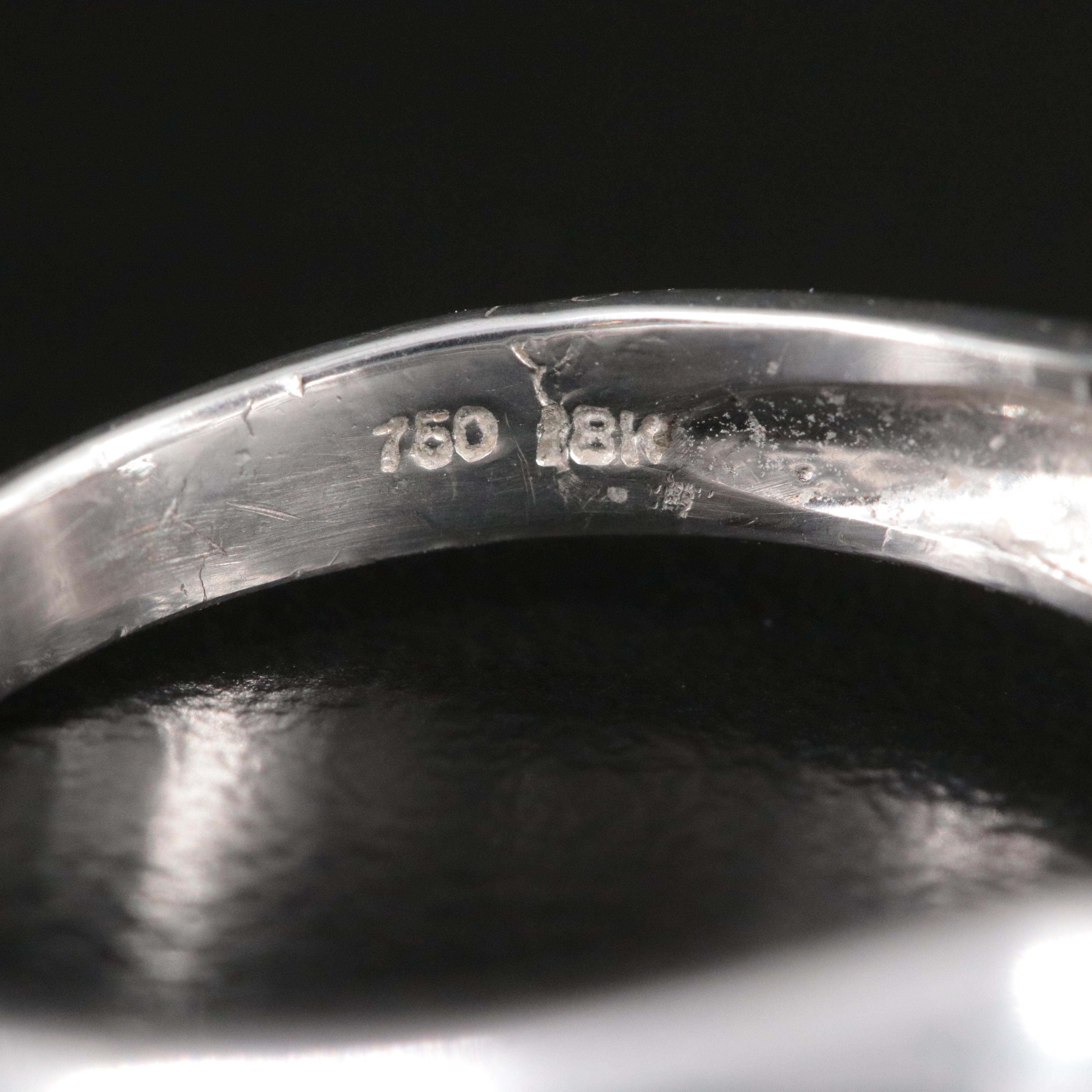 18K Pearl and Diamond Ring