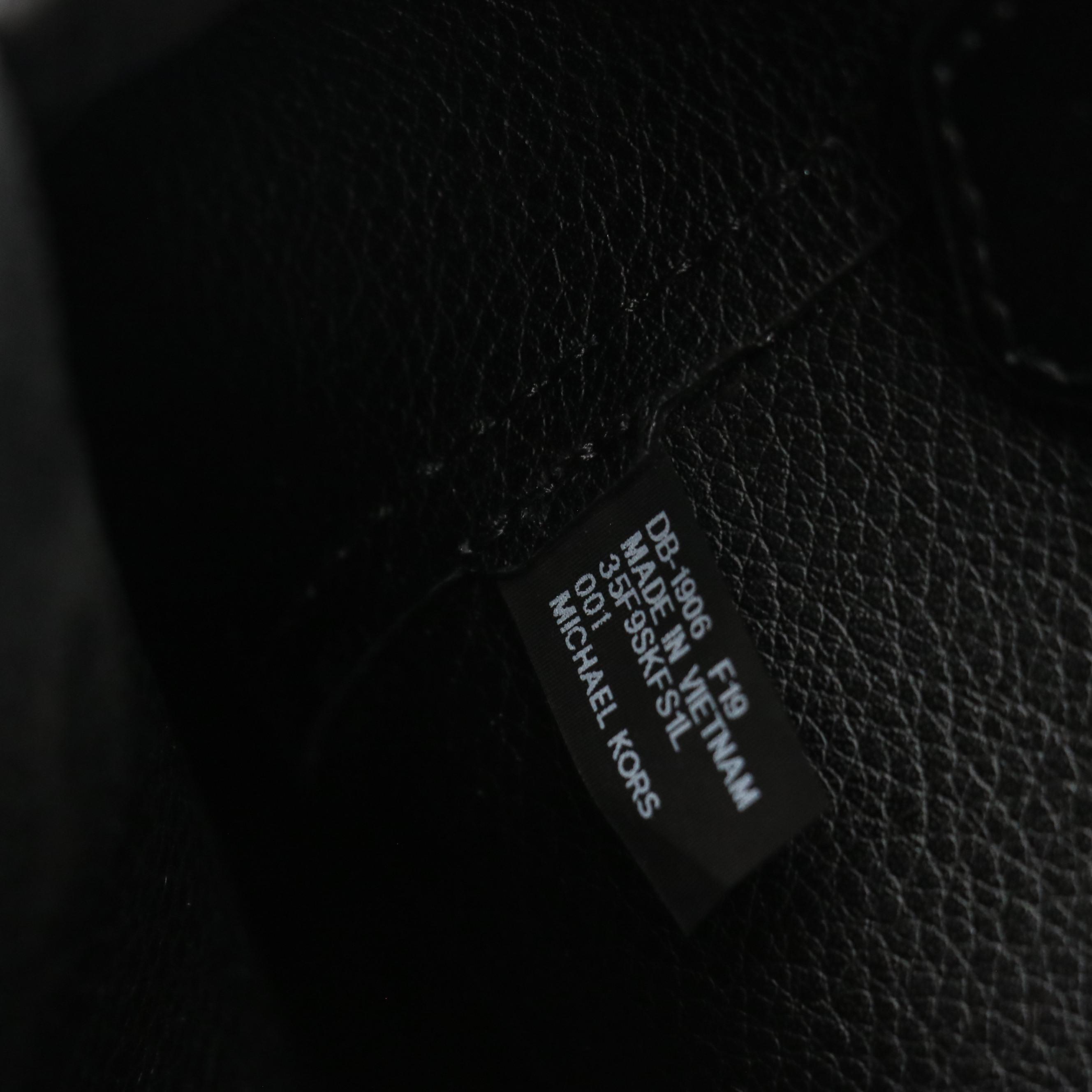 Michael Kors Small Kimberly Two-Way Satchel in Black Pebbled Leather