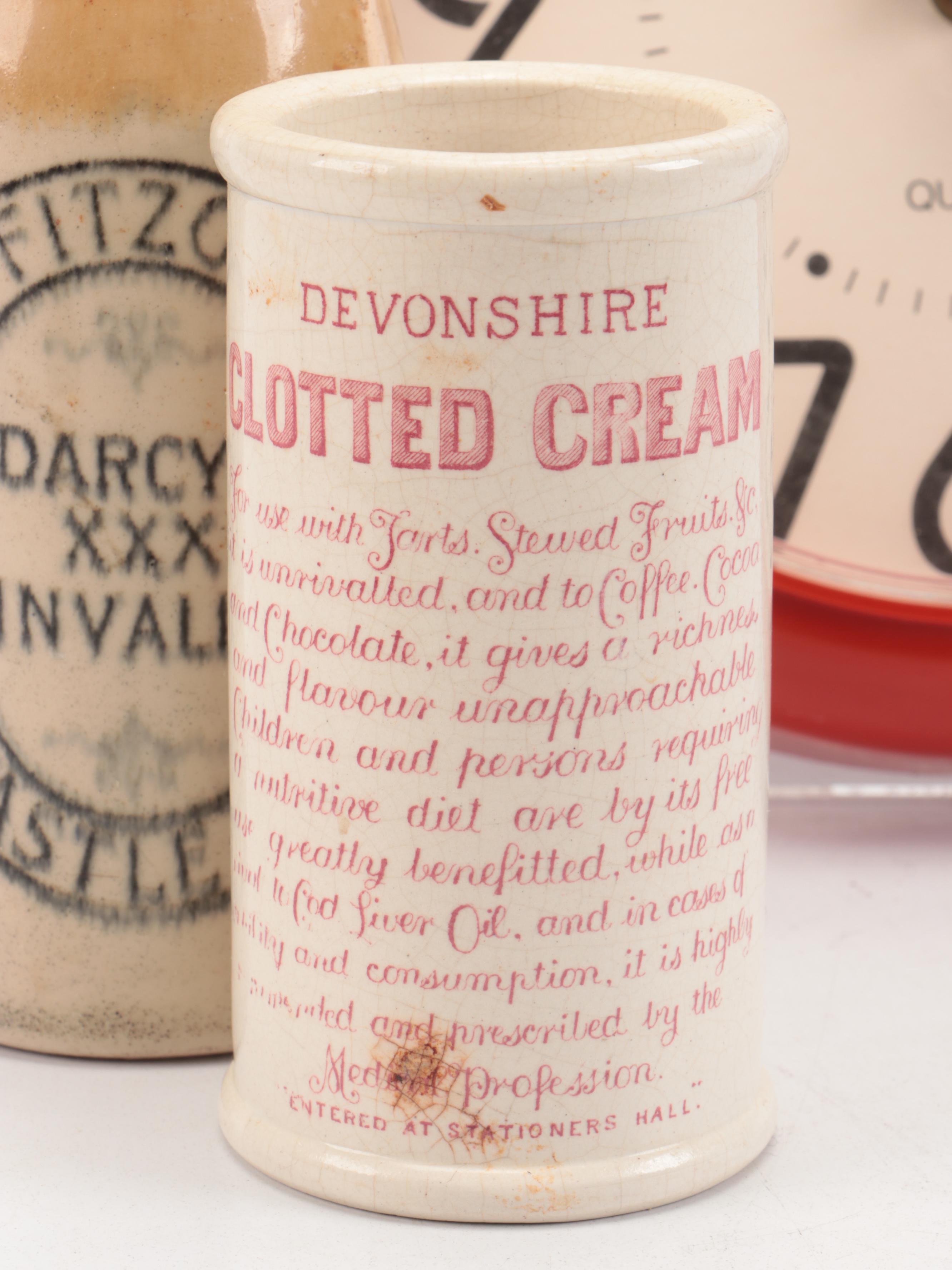 English Earthenware Advertising Jar and Stout Bottle with Other Decor