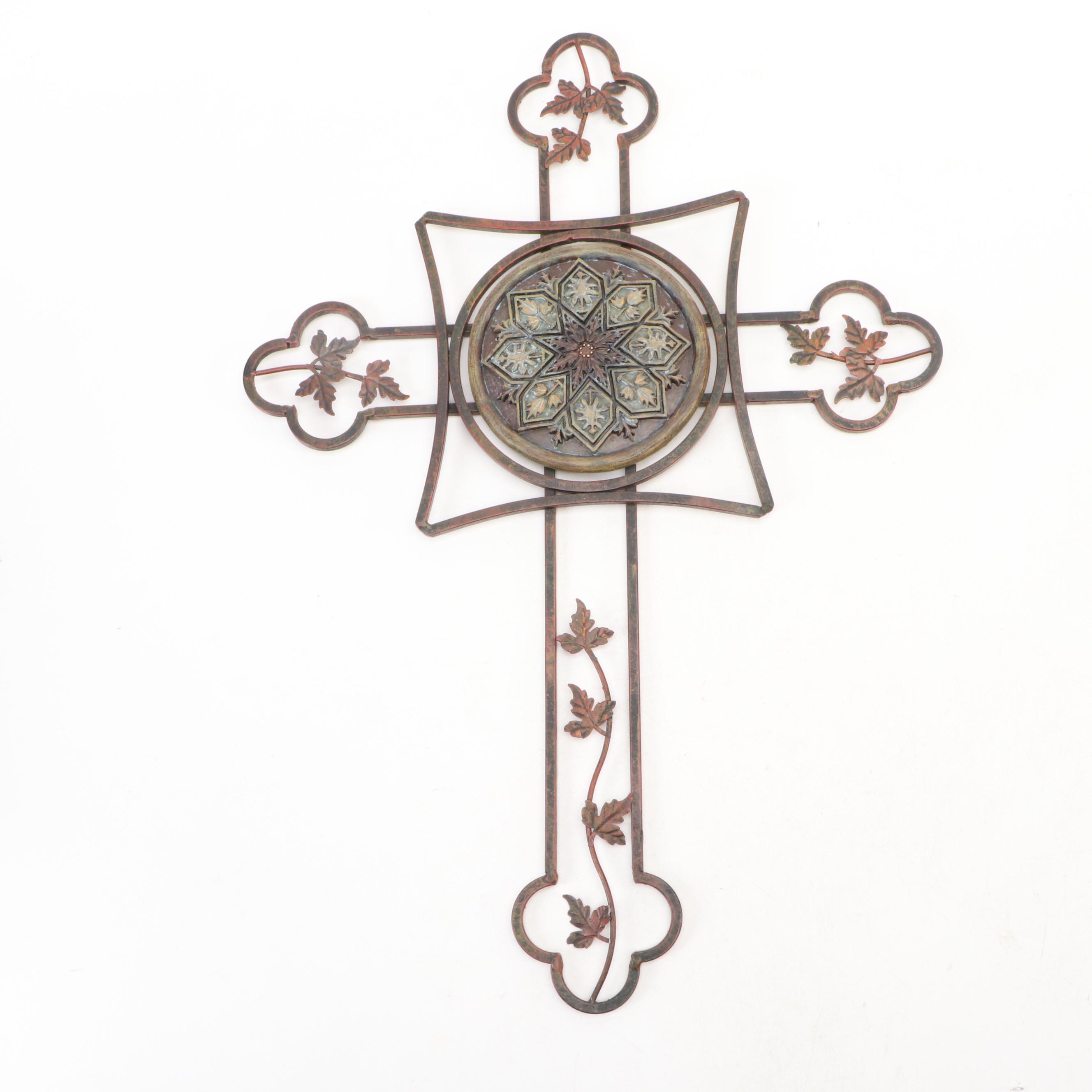 Inspirational Wall Plaque with Decorative Wall Cross