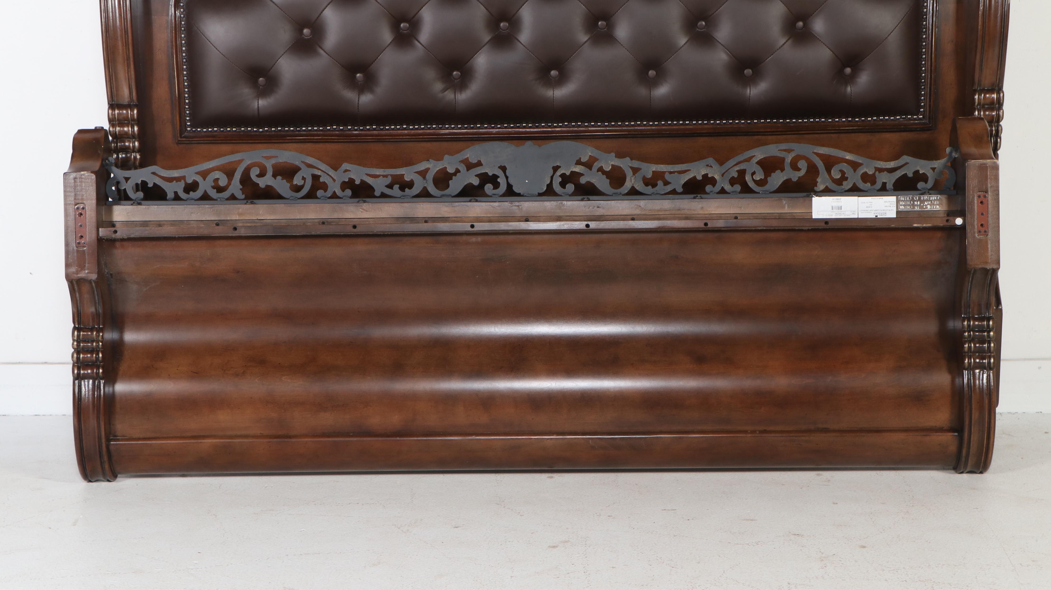 Pair of Pulaski Nightstands with King Size Bed Frame