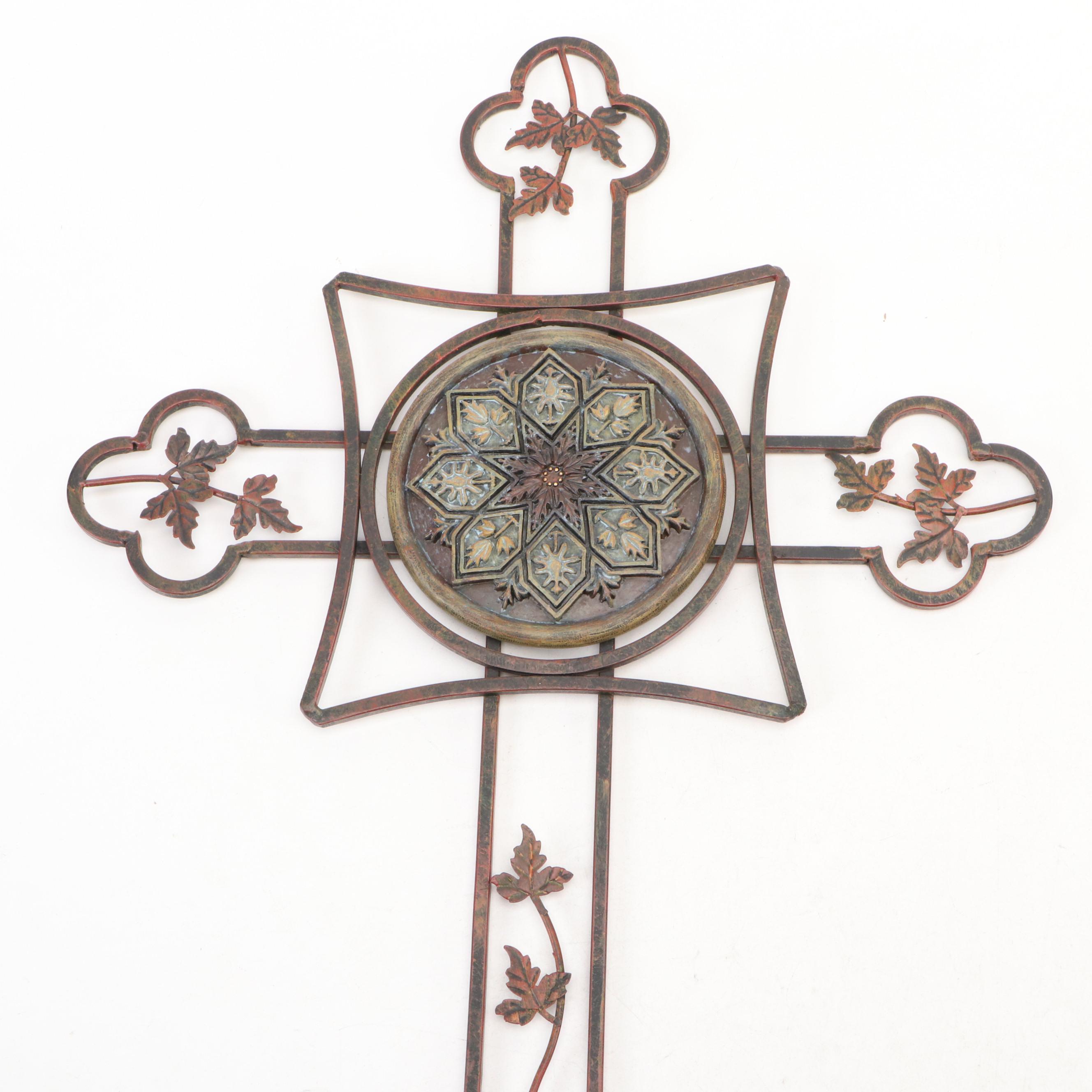 Inspirational Wall Plaque with Decorative Wall Cross