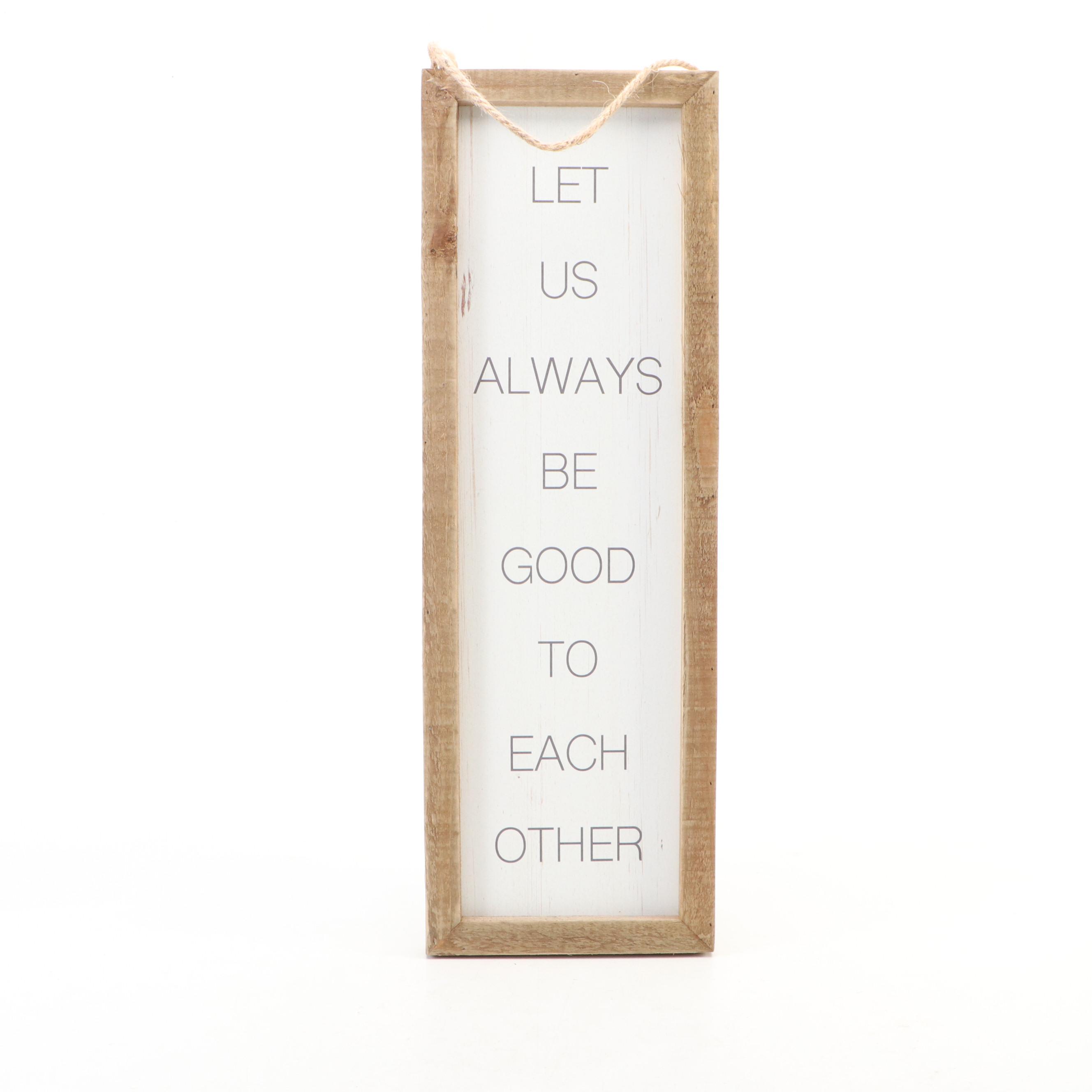 Inspirational Wall Plaque with Decorative Wall Cross