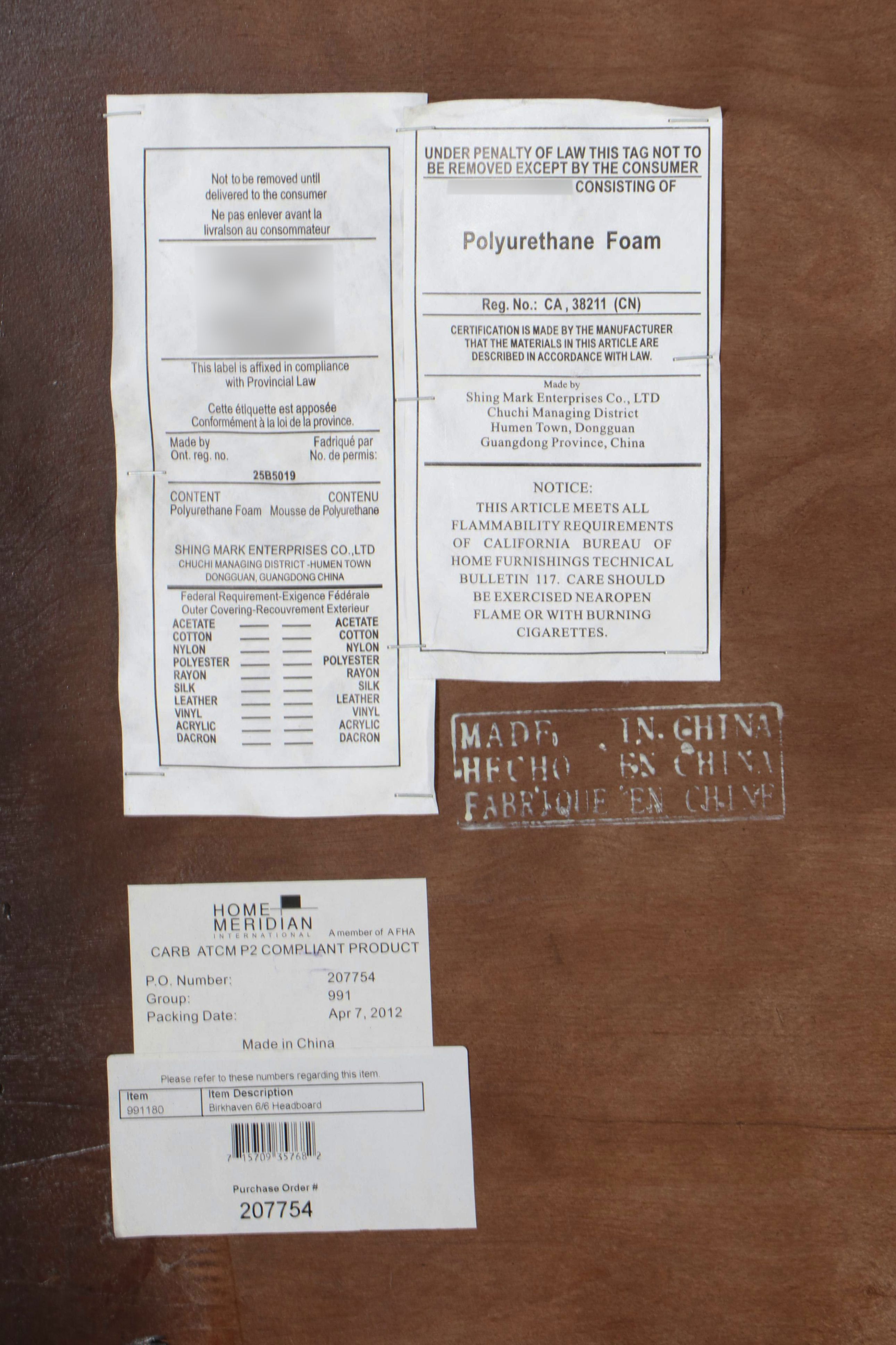 Pair of Pulaski Nightstands with King Size Bed Frame