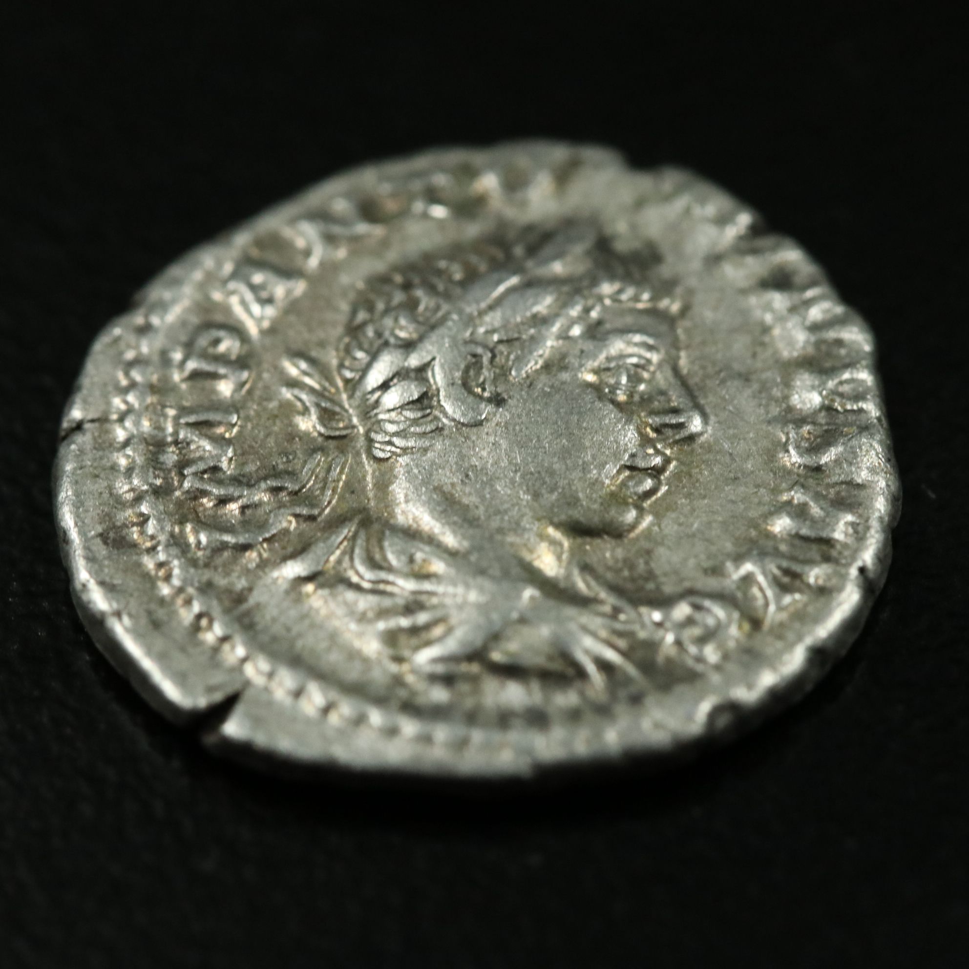 Ancient Roman Imperial AR Denarius Coin of Elagabalus, ca. 218 A.D.