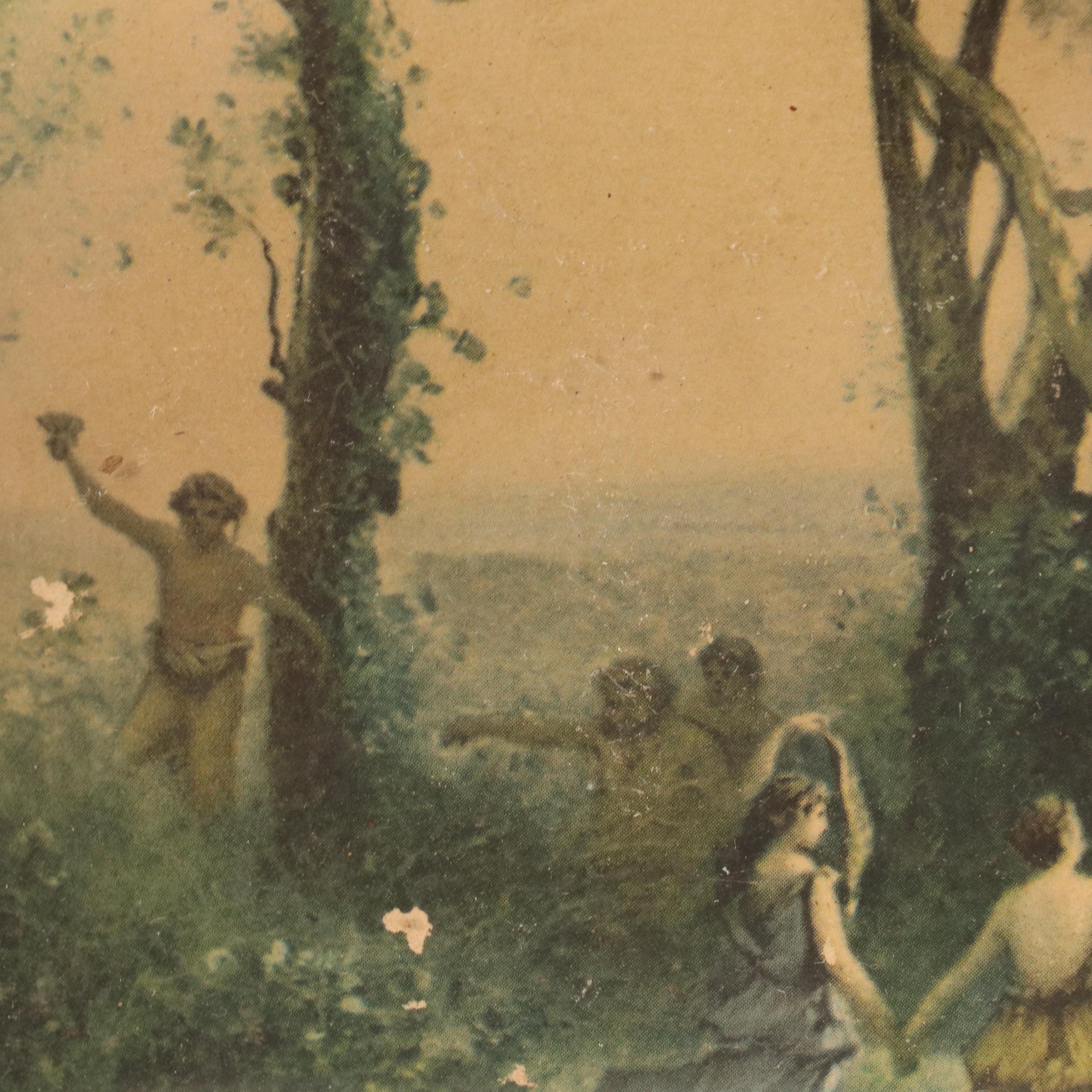 Offset Lithographs After Camille Corot "A Morning" and Ruth Ray, 20th Century