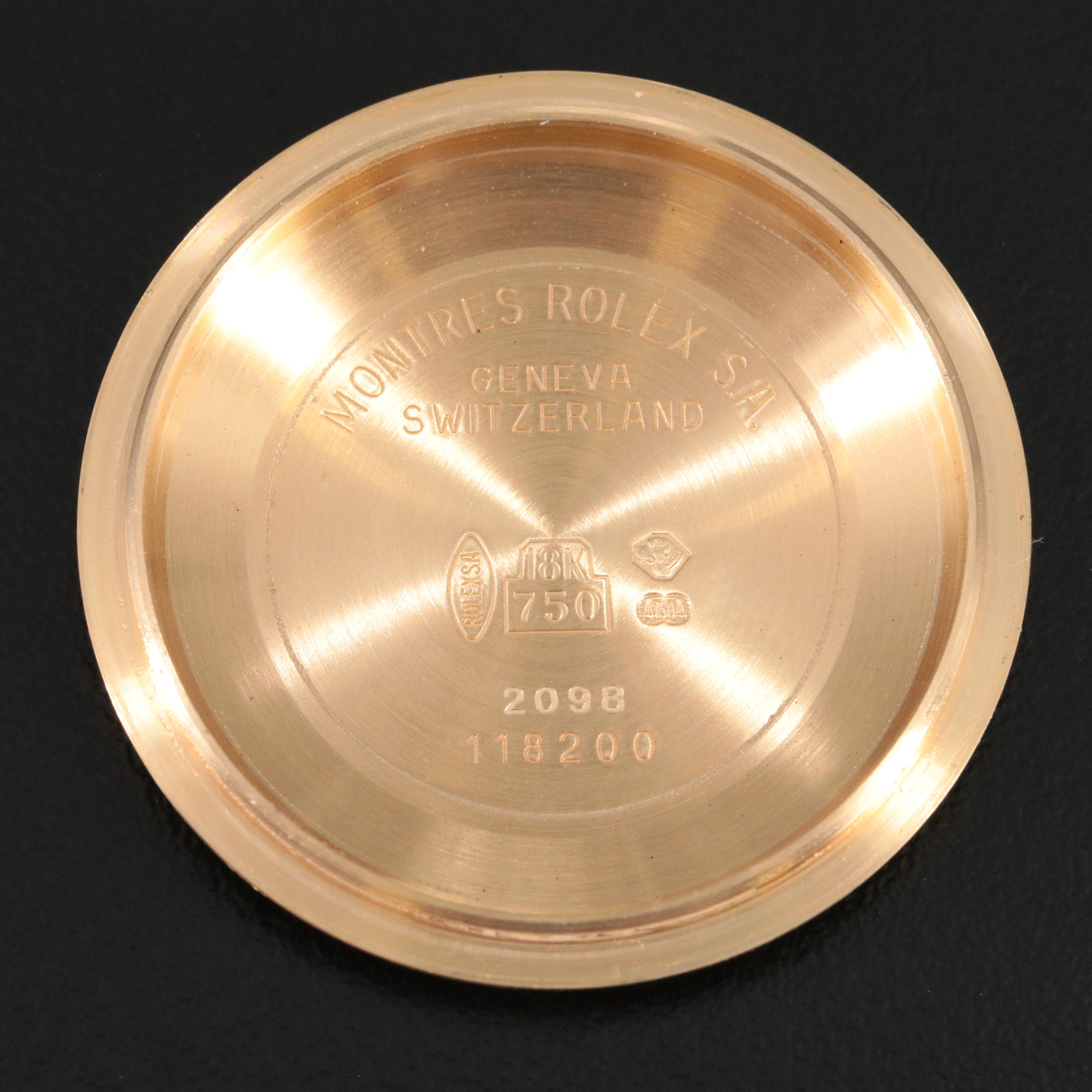 Rolex Day-Date 118208 18K Gold 36mm Automatic Watch c.2000