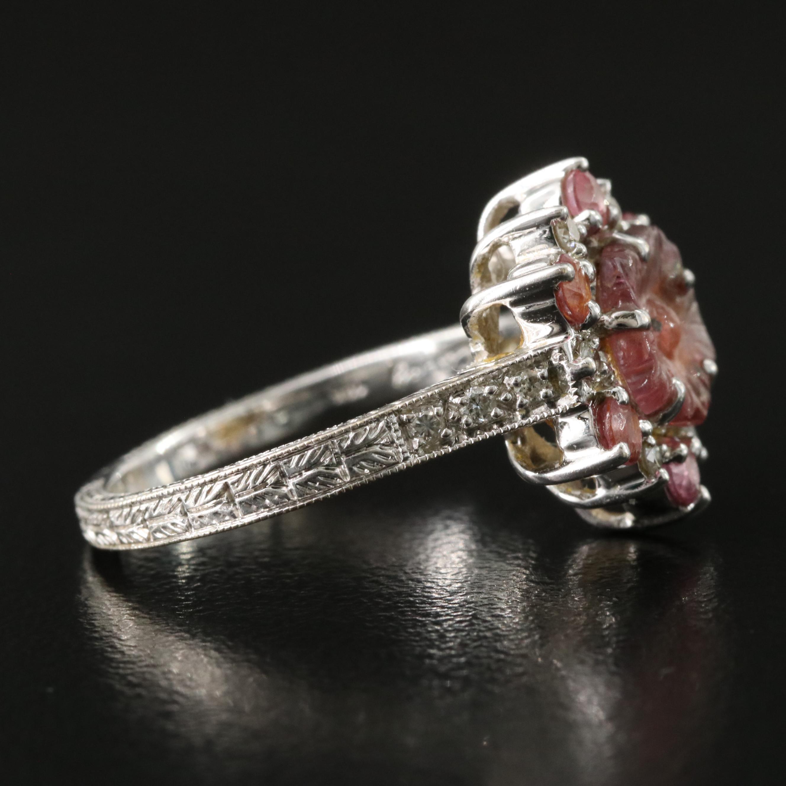 18K Spinel and Diamond Ring