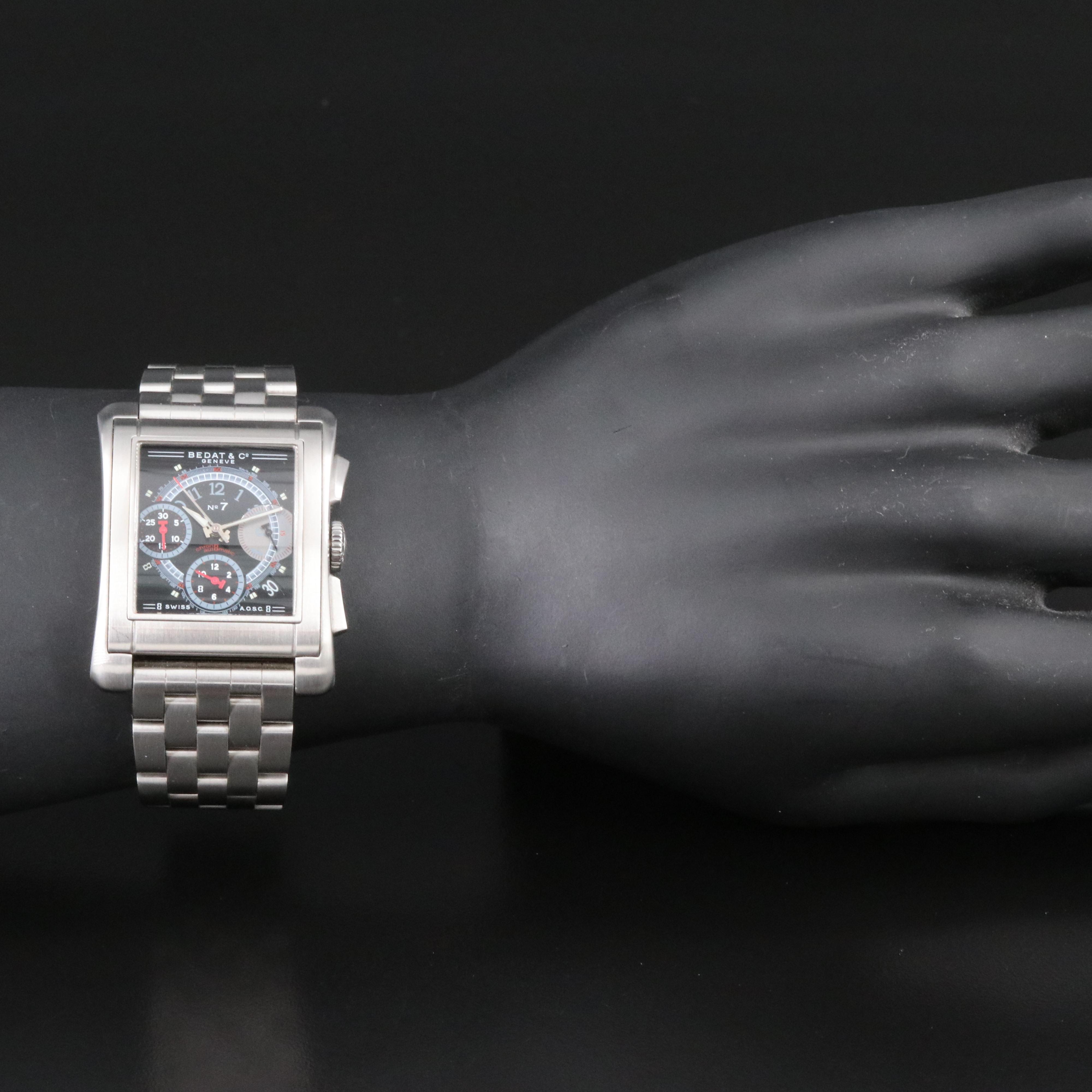 Bedat & Co. No. 7 Chronograph Steel Black Automatic Watch