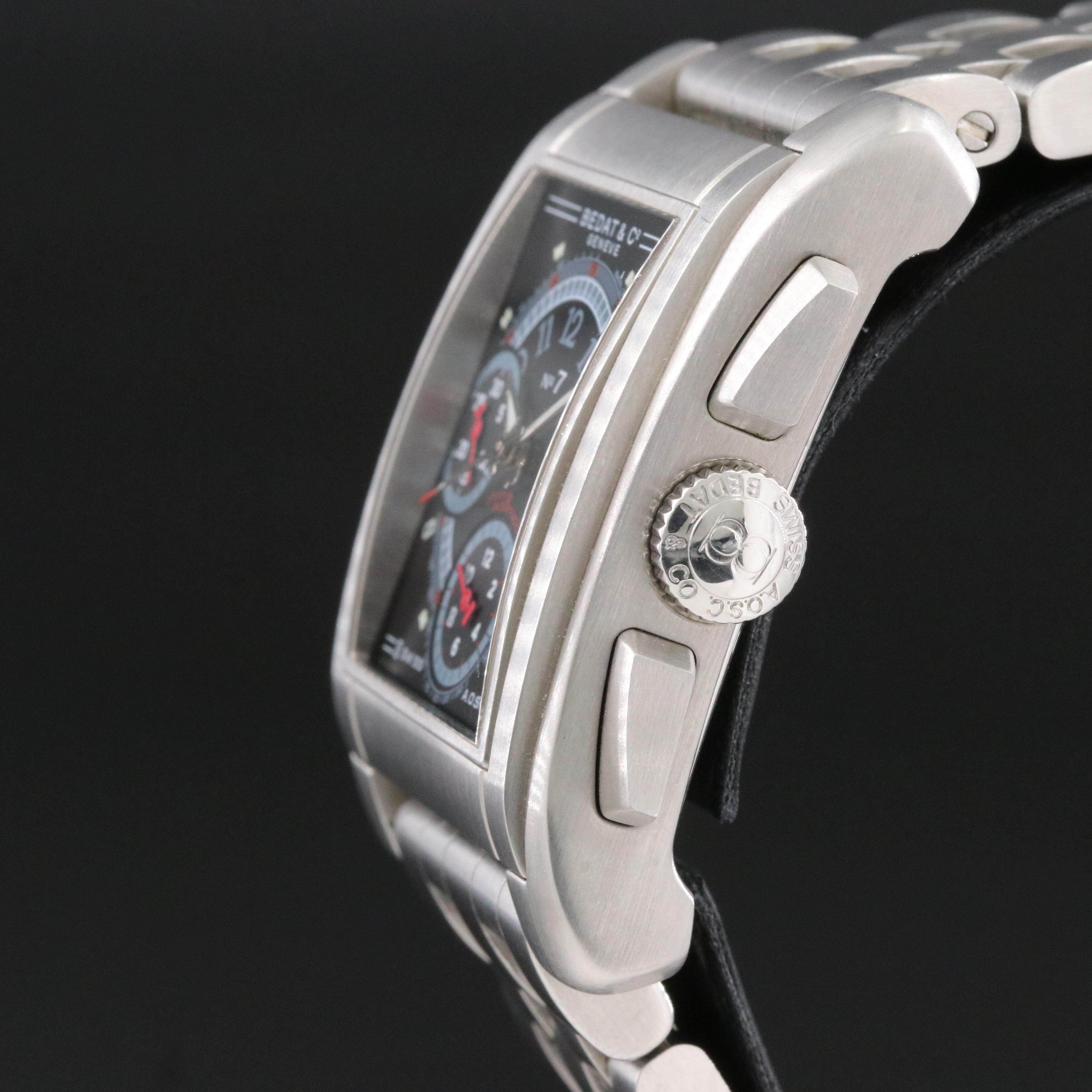 Bedat & Co. No. 7 Chronograph Steel Black Automatic Watch