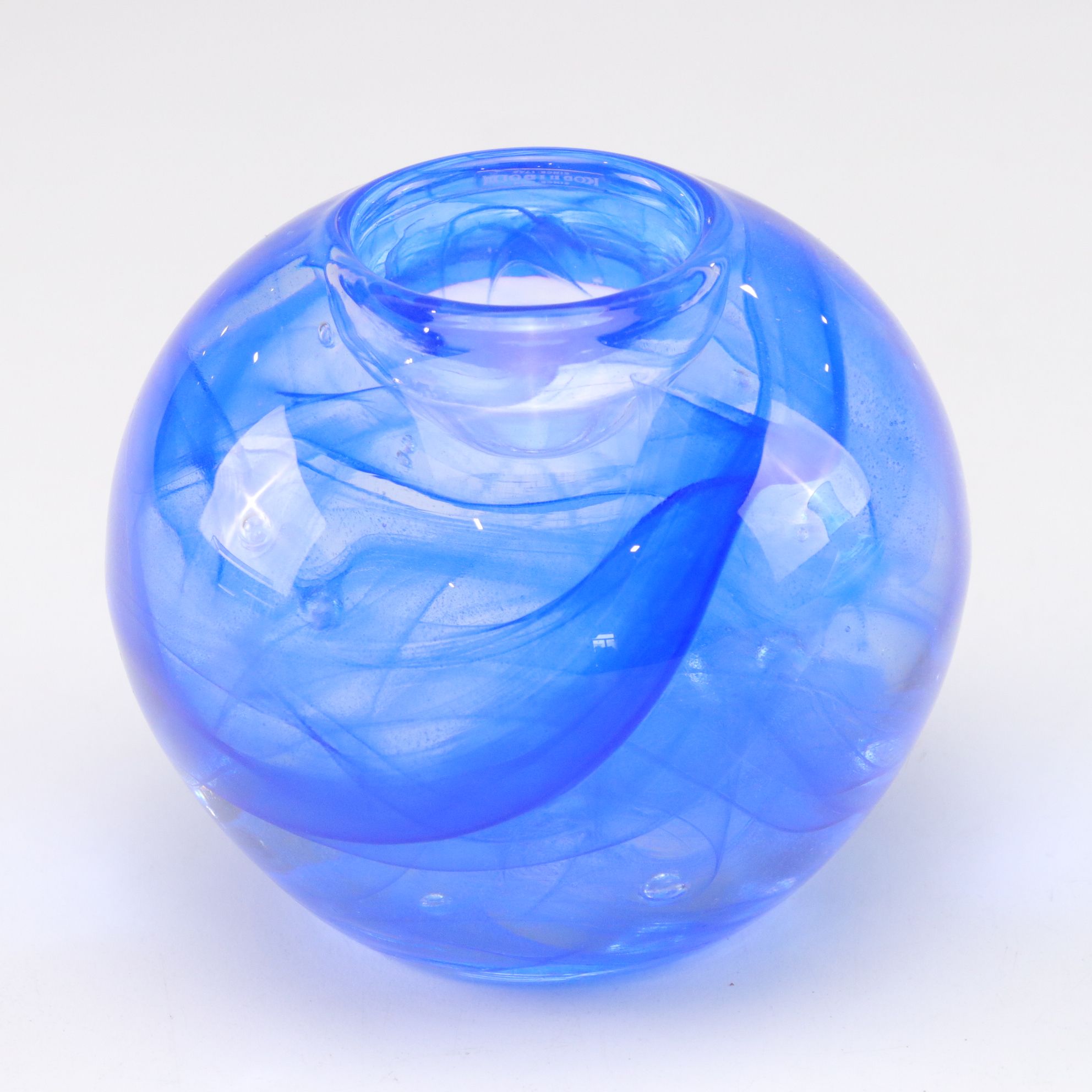 Orrefors Pastillo Bowl, Kosta Boda "Cool Moon" Votive and Scandinavian Decanter