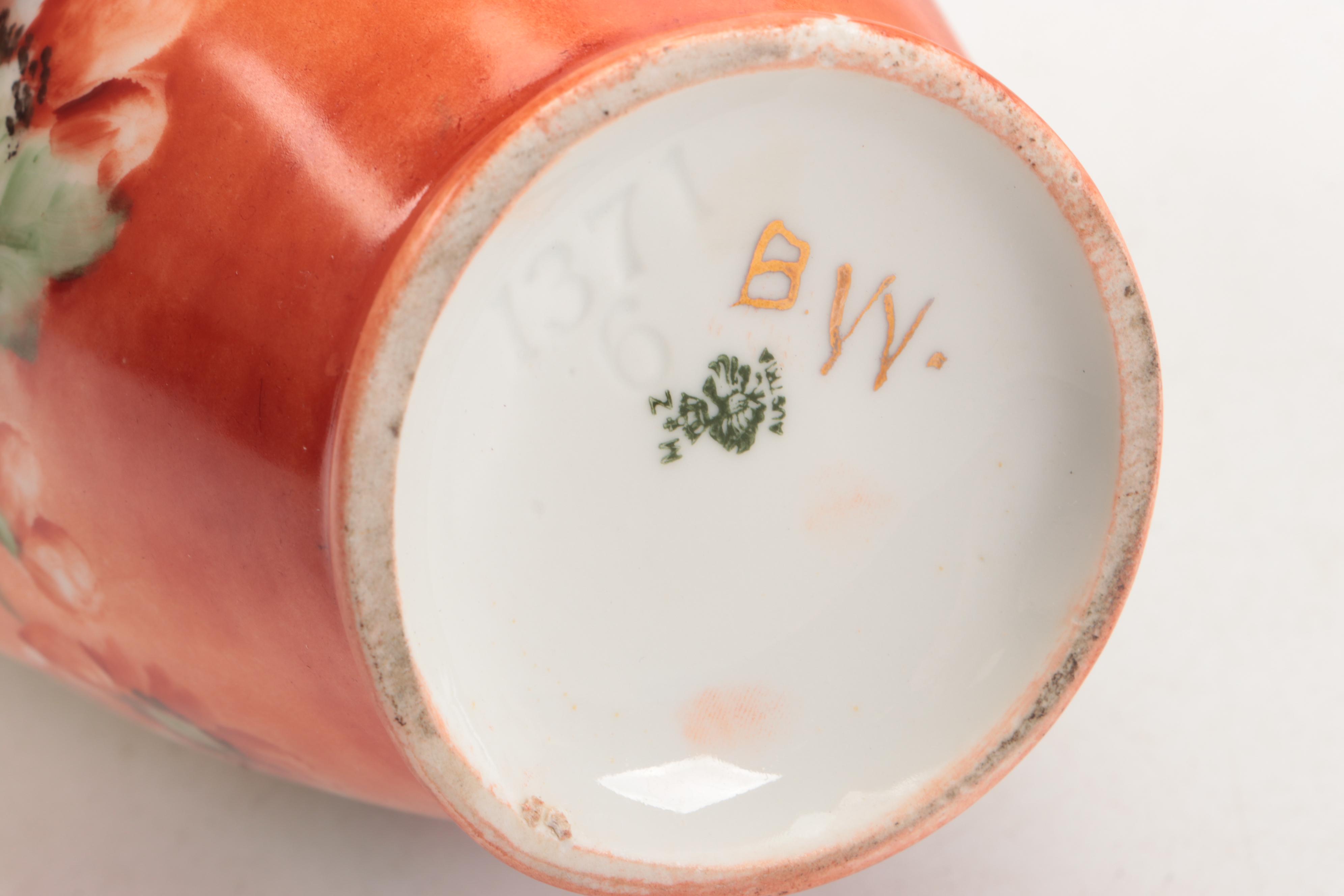 Swinnertons "Luxor Ivory" and Other Ceramic Pitchers with Handled Vase