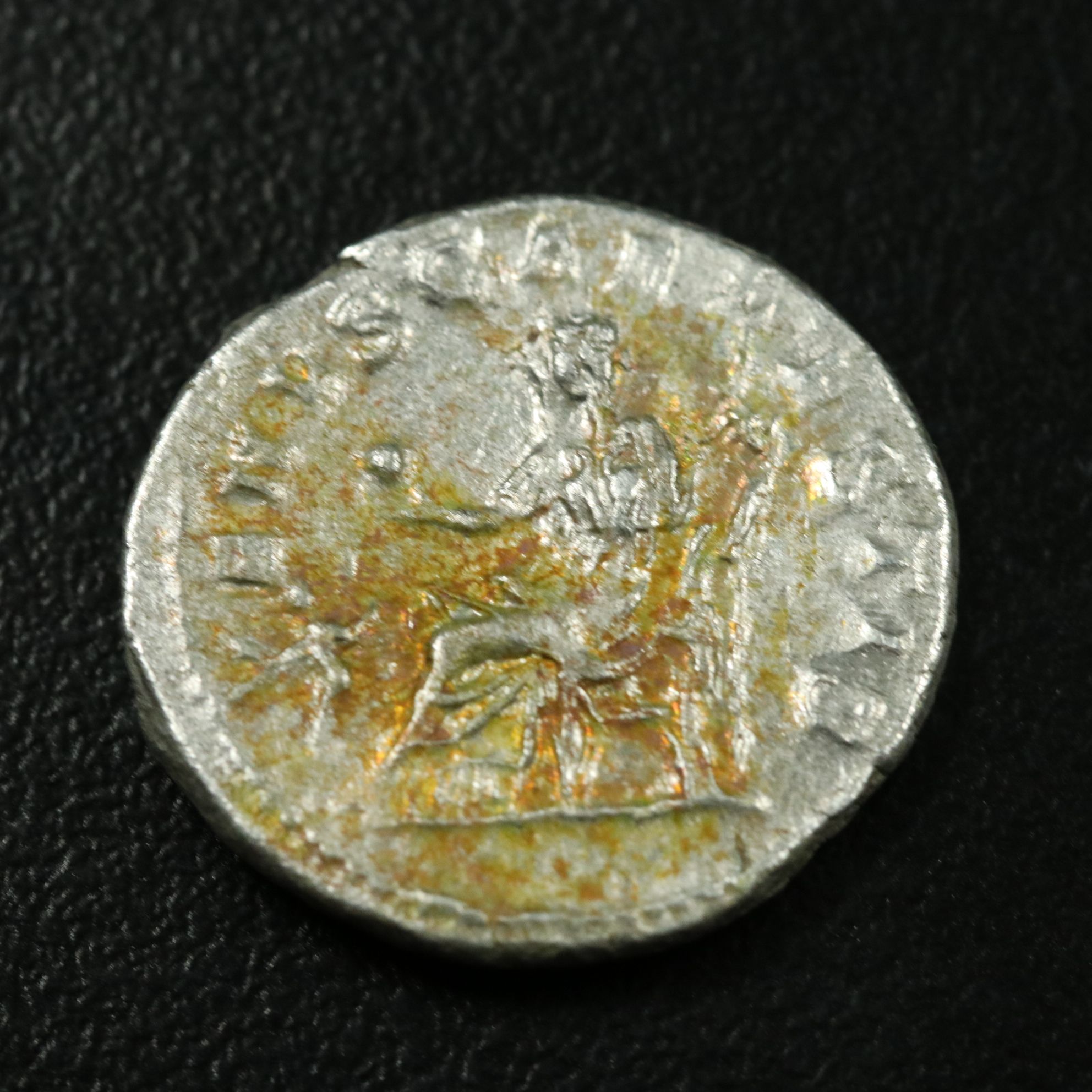 Ancient Roman Imperial AR Denarius Coin of Julia Soaemias, ca. 220 A.D.