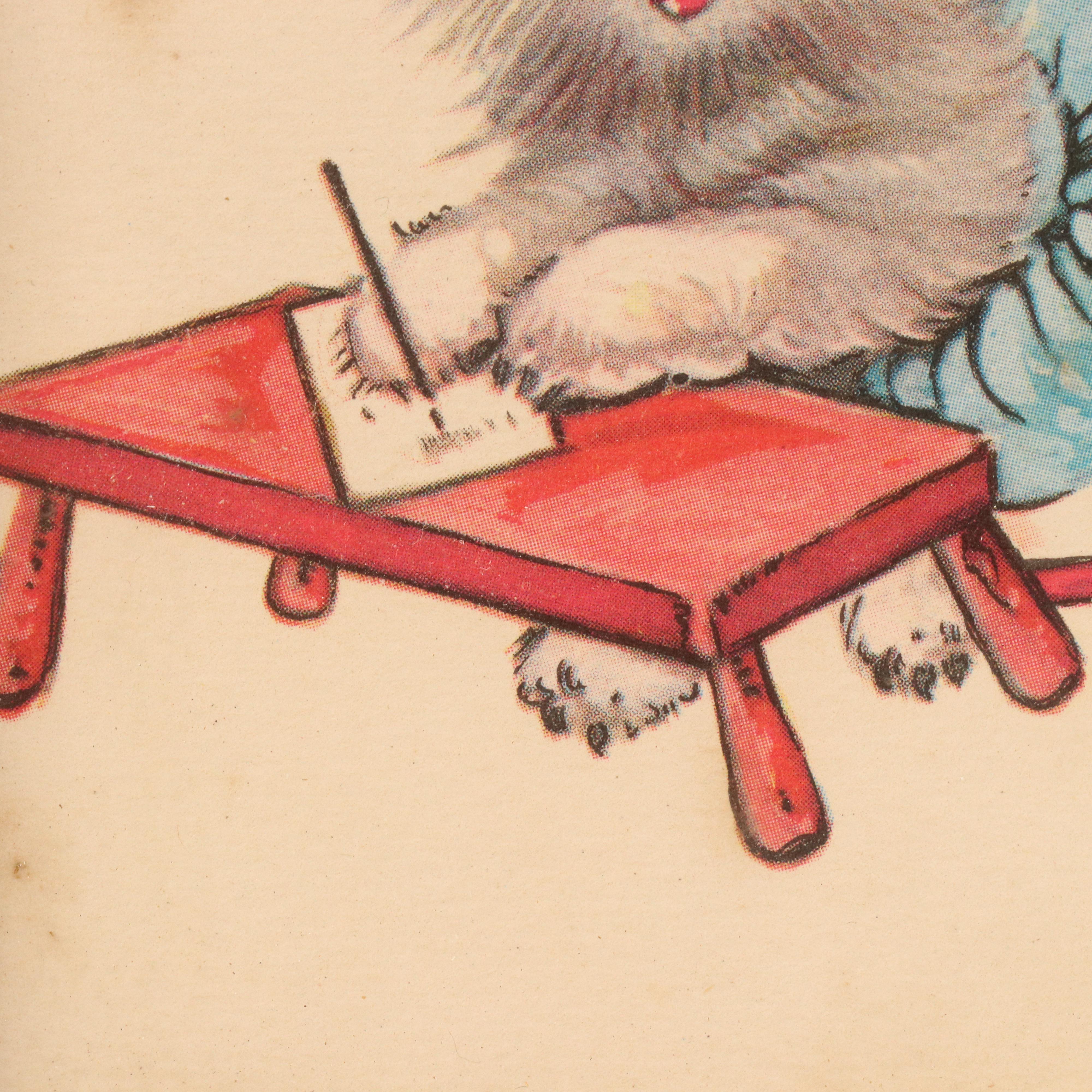 Donald Art Co. Miniature Offset Lithographs of Kitten Characters, 1950s