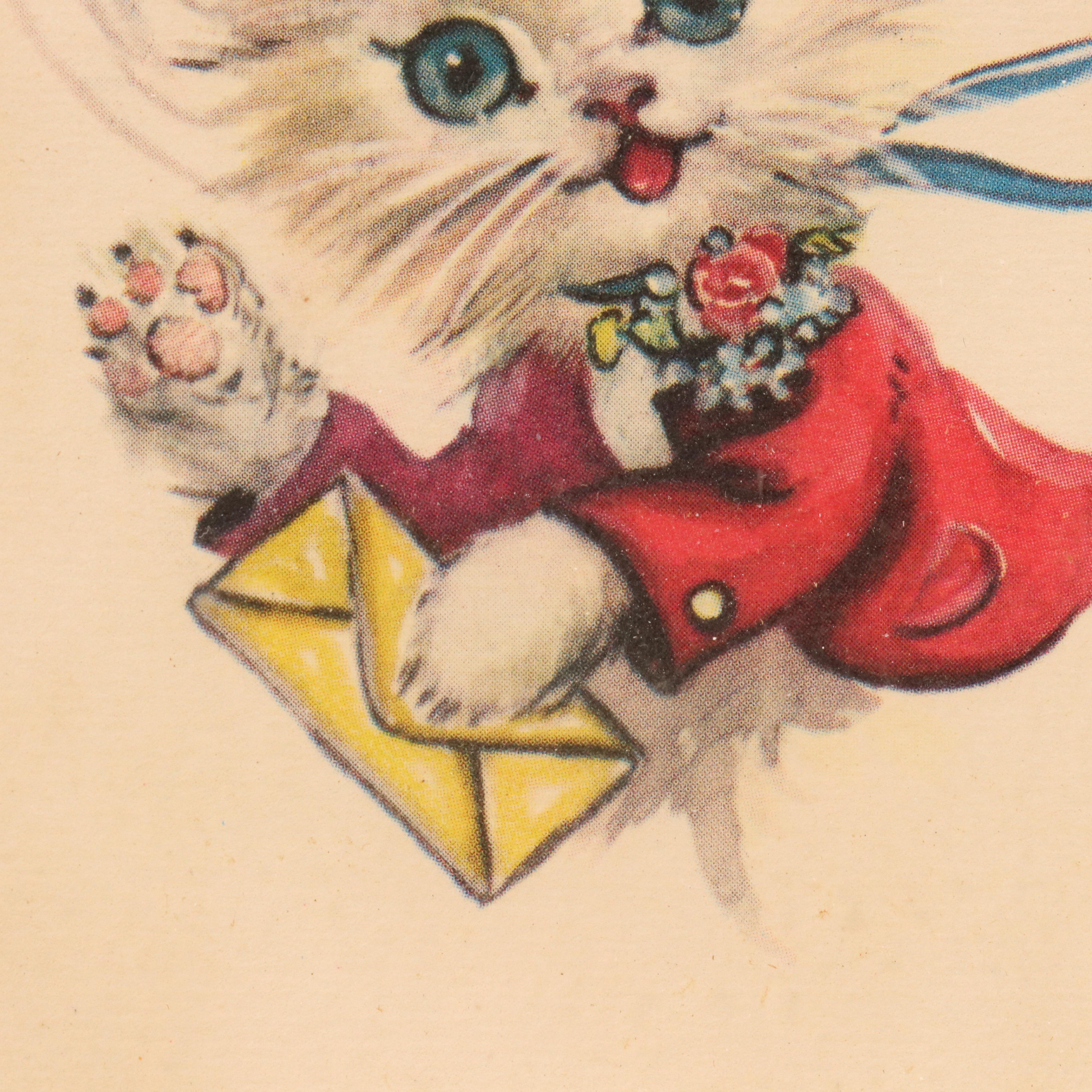 Donald Art Co. Miniature Offset Lithographs of Kitten Characters, 1950s