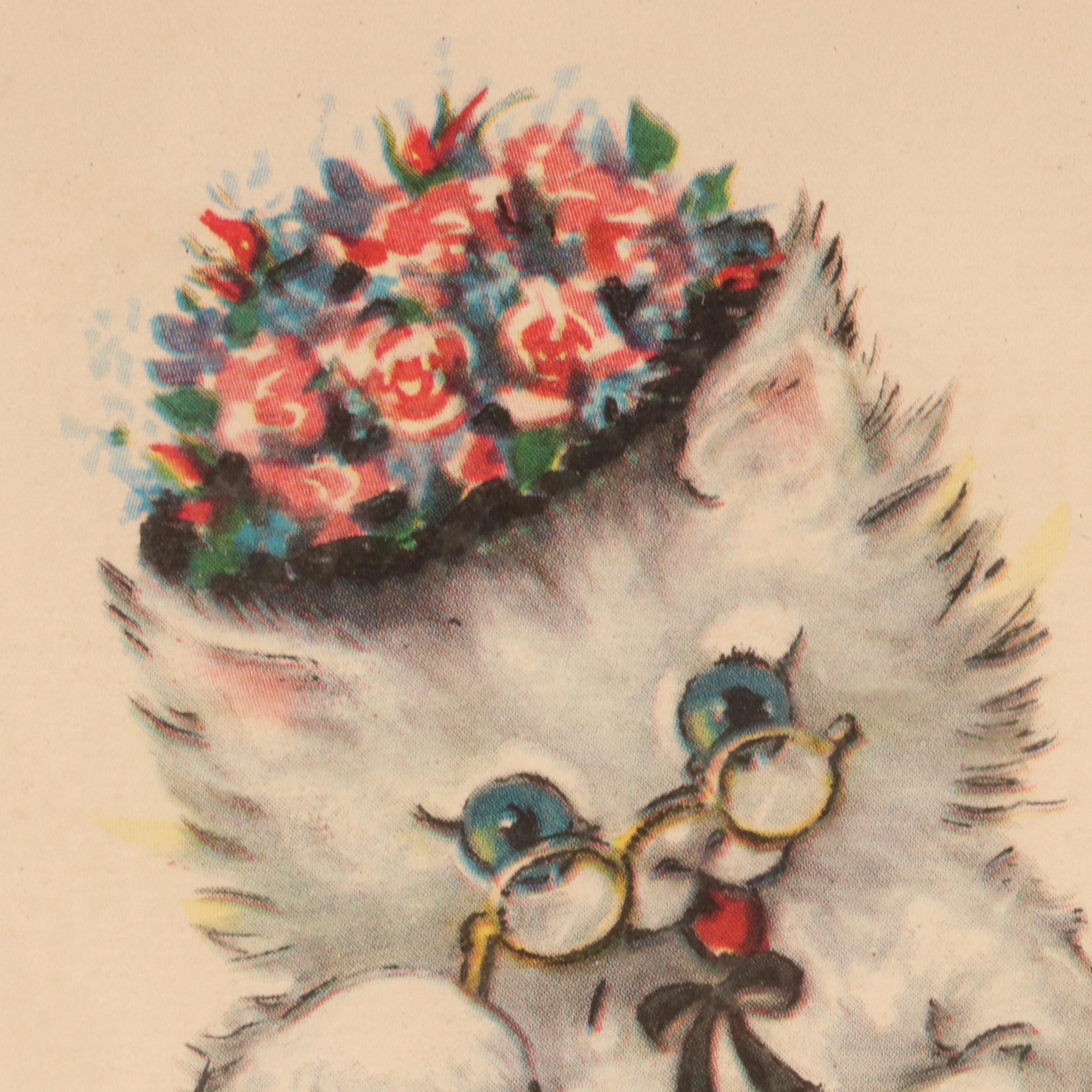 Donald Art Co. Miniature Offset Lithographs of Kitten Characters, 1950s