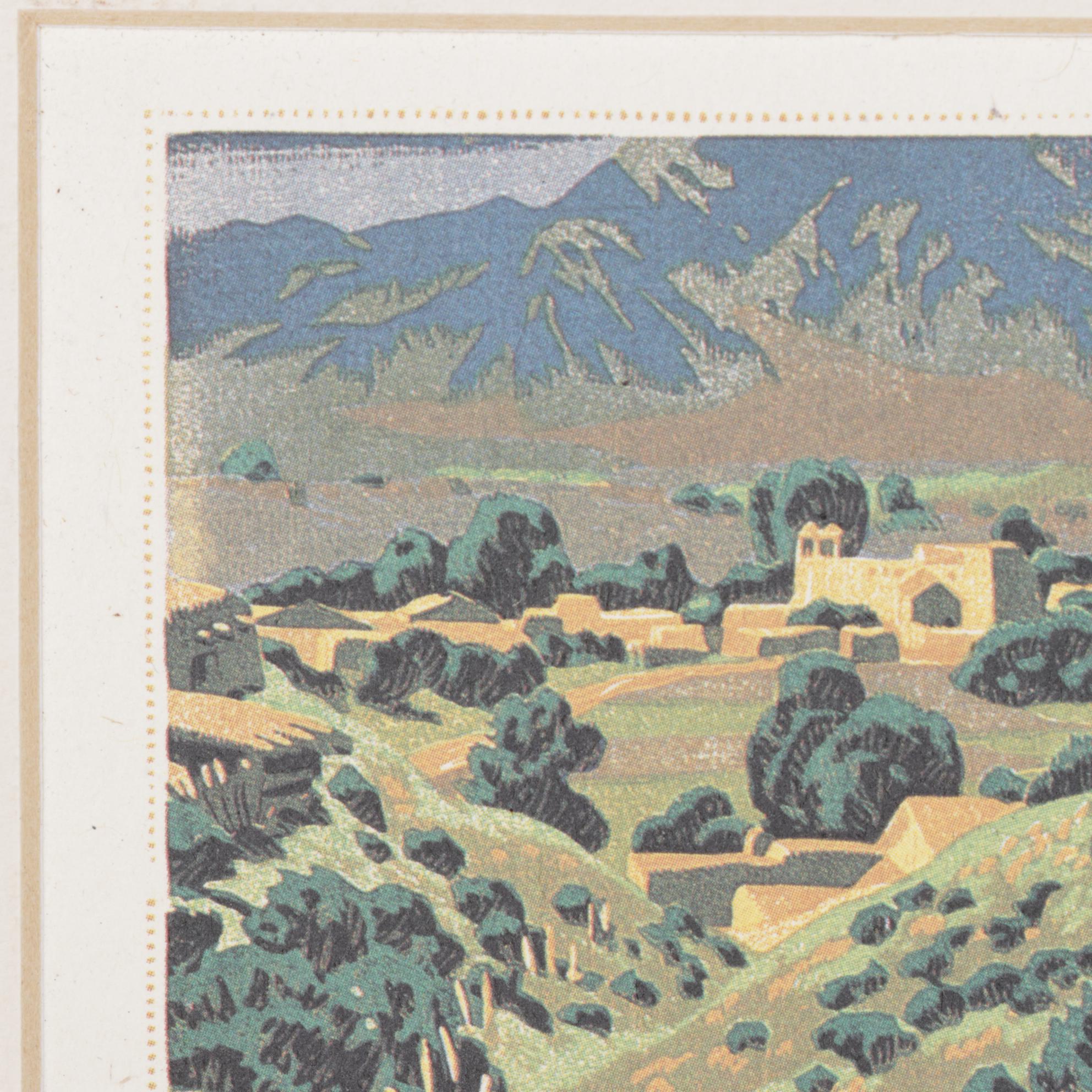 Offset Lithograph after Gustave Baumann "Ranchos de Taos", 1930