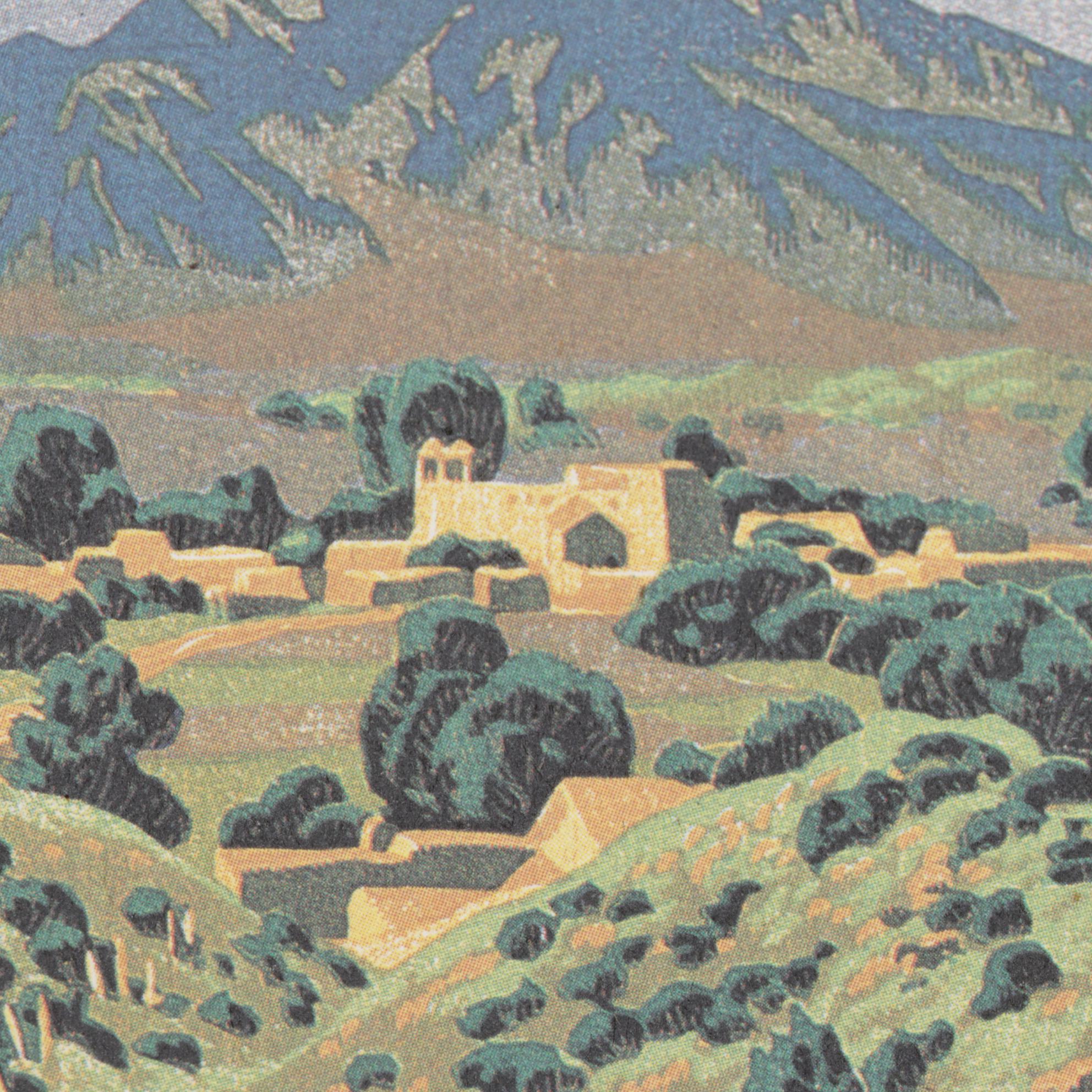 Offset Lithograph after Gustave Baumann "Ranchos de Taos", 1930