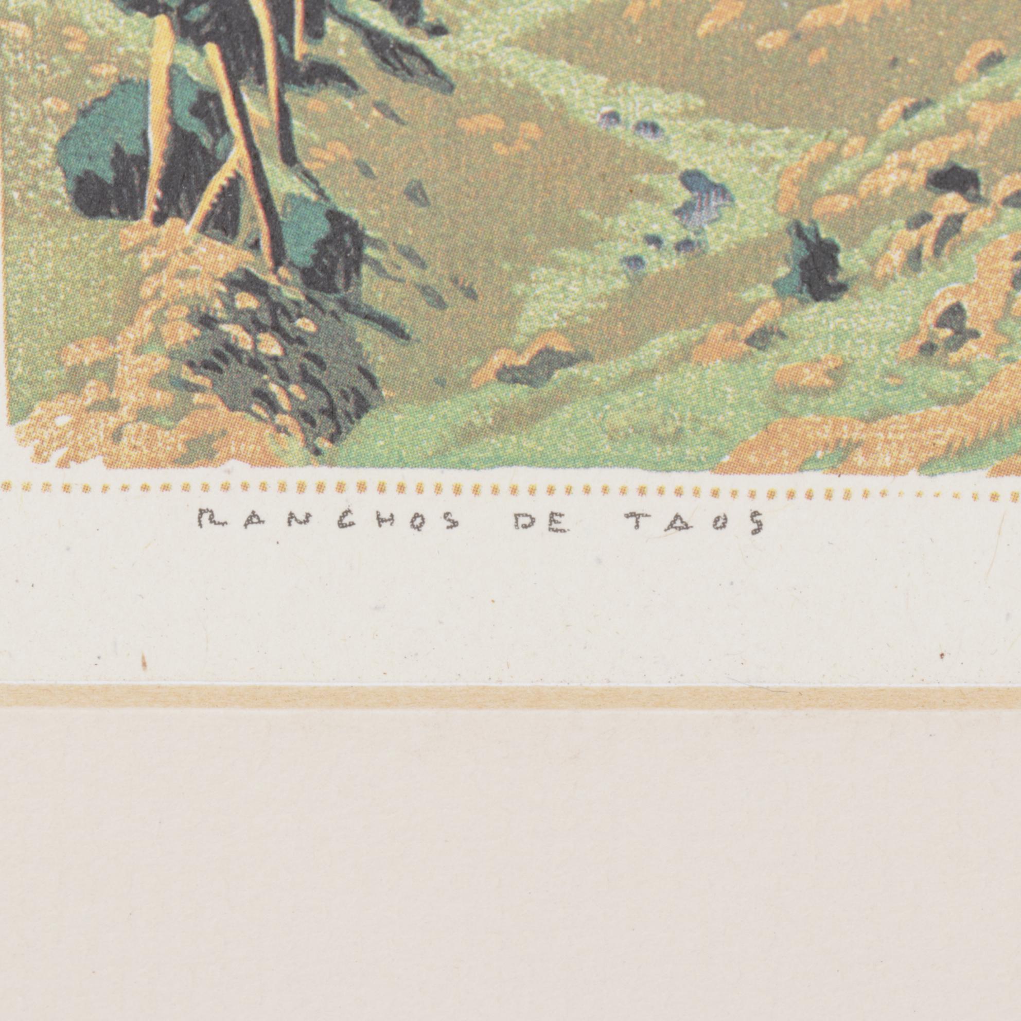 Offset Lithograph after Gustave Baumann "Ranchos de Taos", 1930