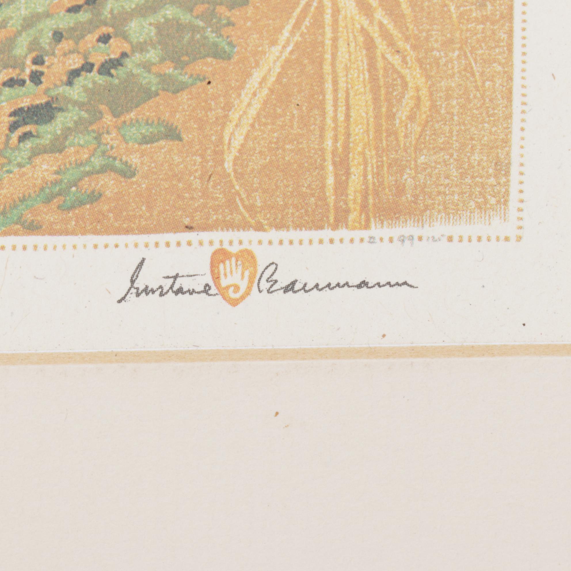 Offset Lithograph after Gustave Baumann "Ranchos de Taos", 1930