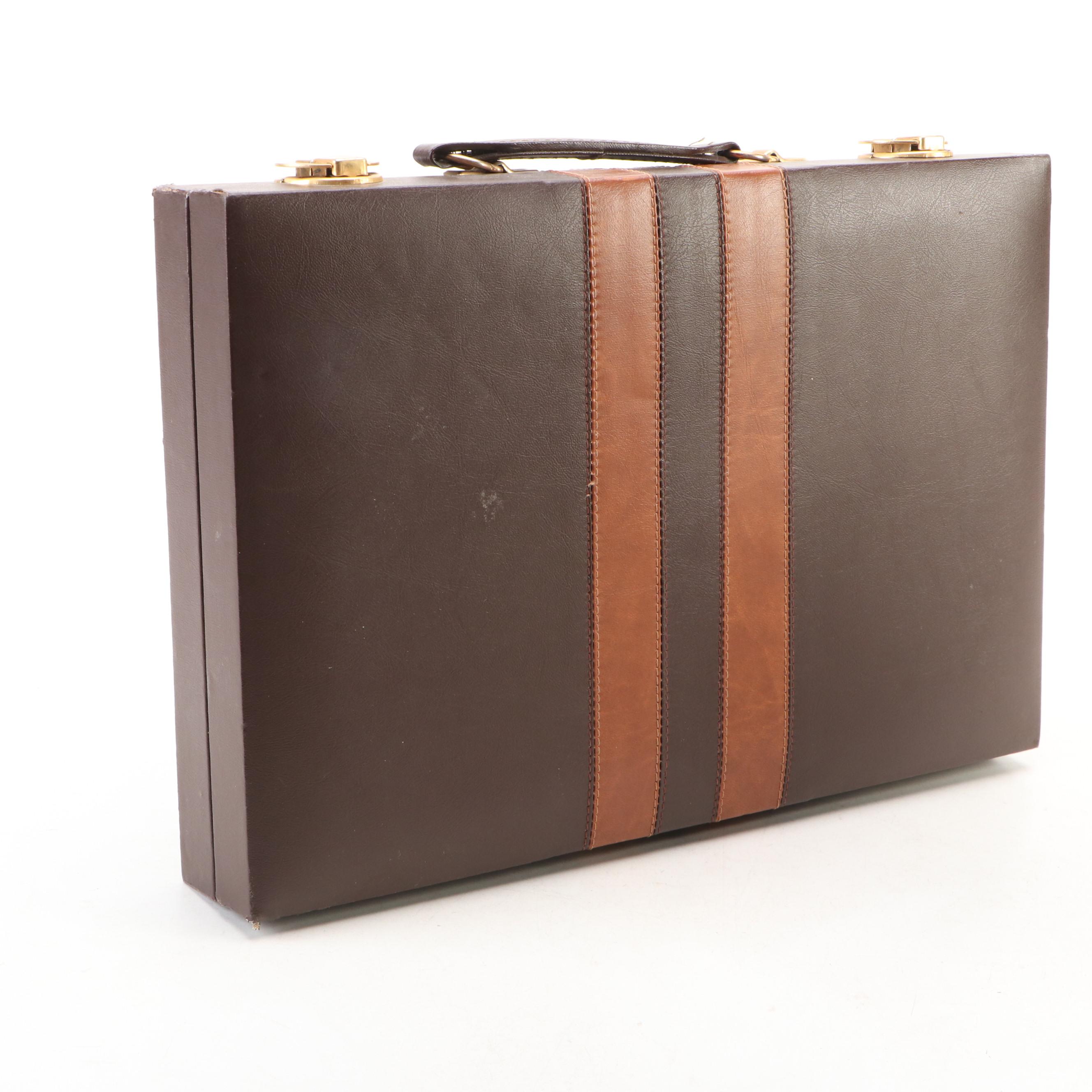 Vintage Reiss Travel Backgammon Game with Other Office Accessories