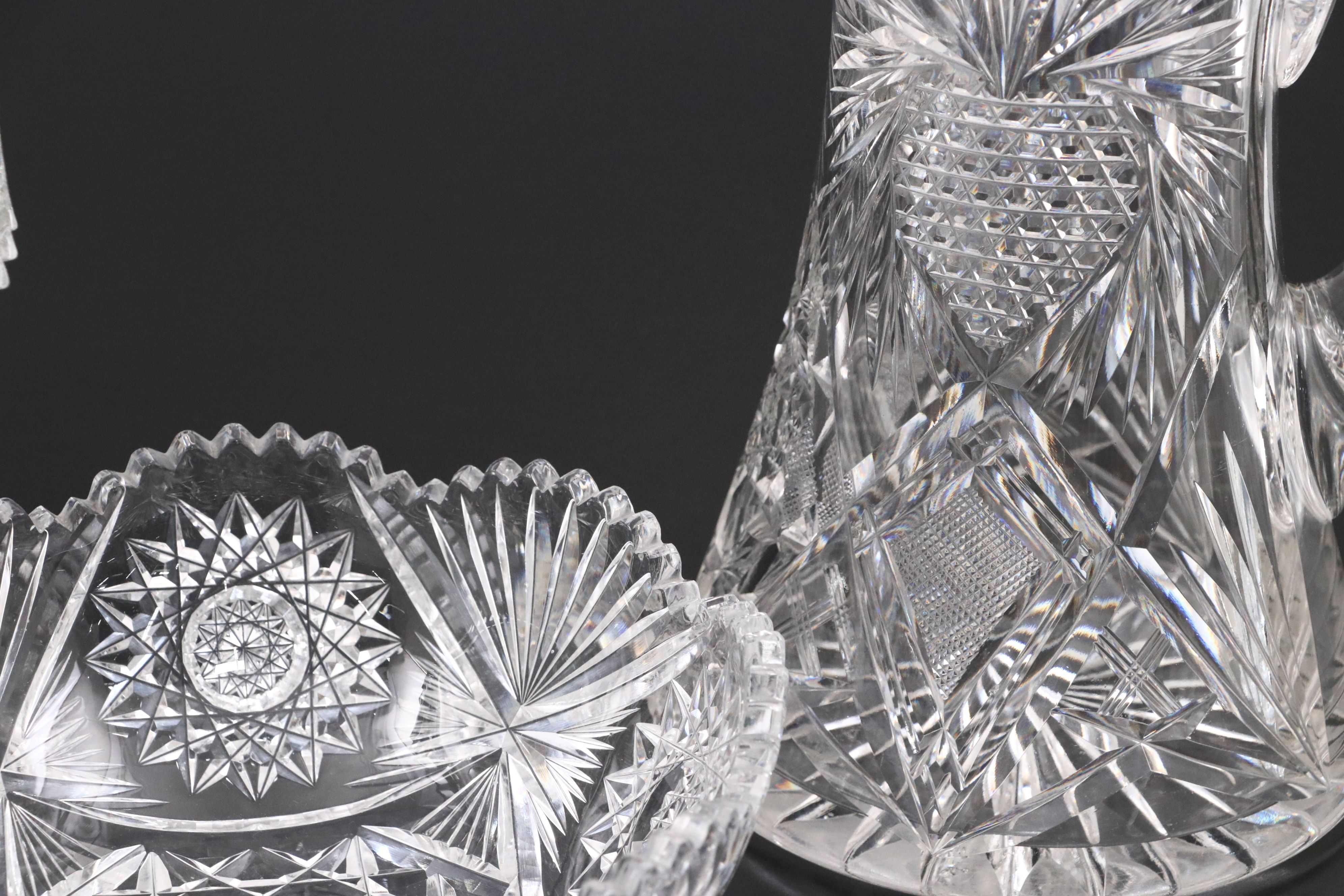 US Glass "Manhattan Clear" Cake Stand with Other Brilliant Style Tableware