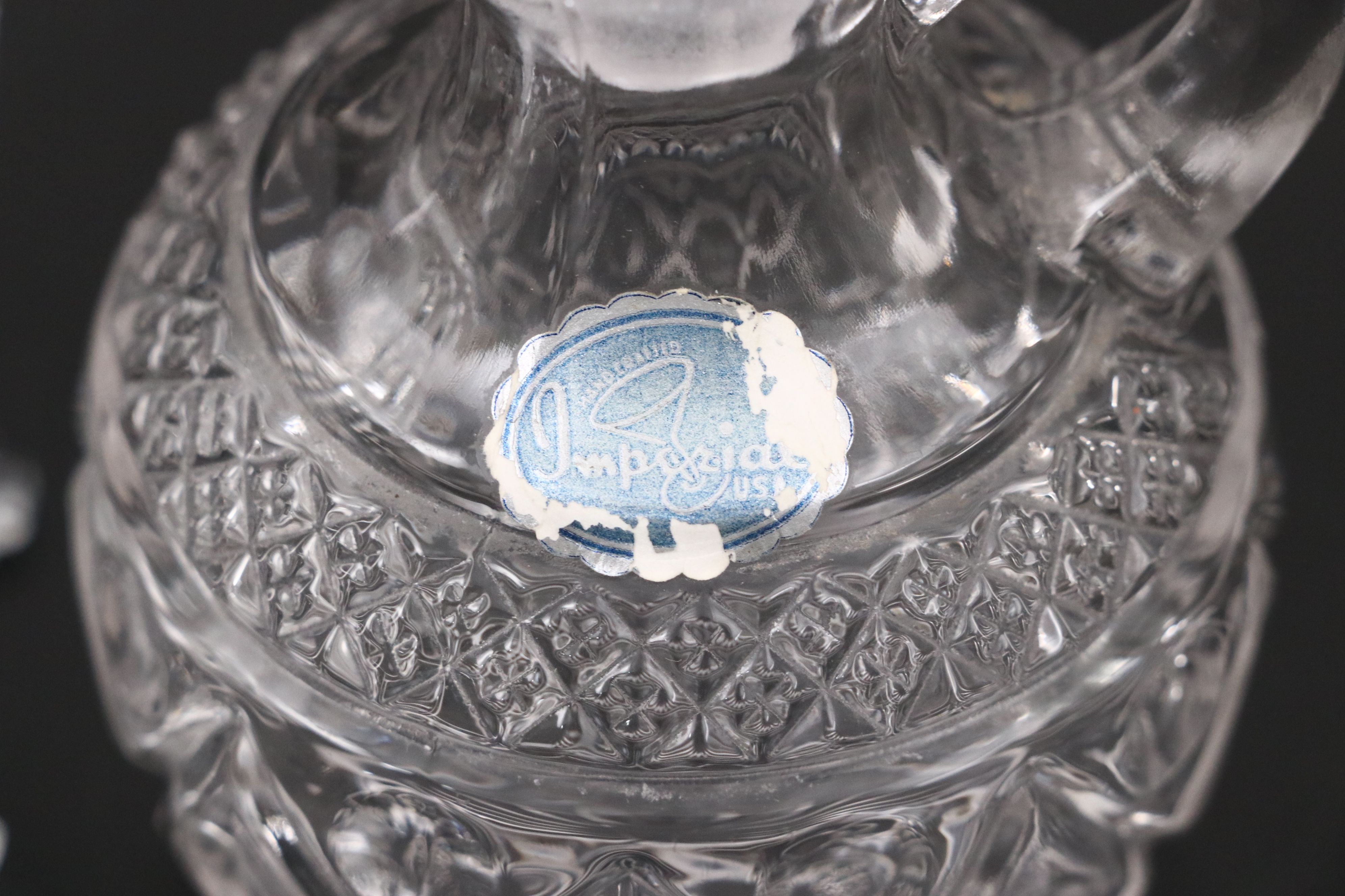 US Glass "Manhattan Clear" Cake Stand with Other Brilliant Style Tableware