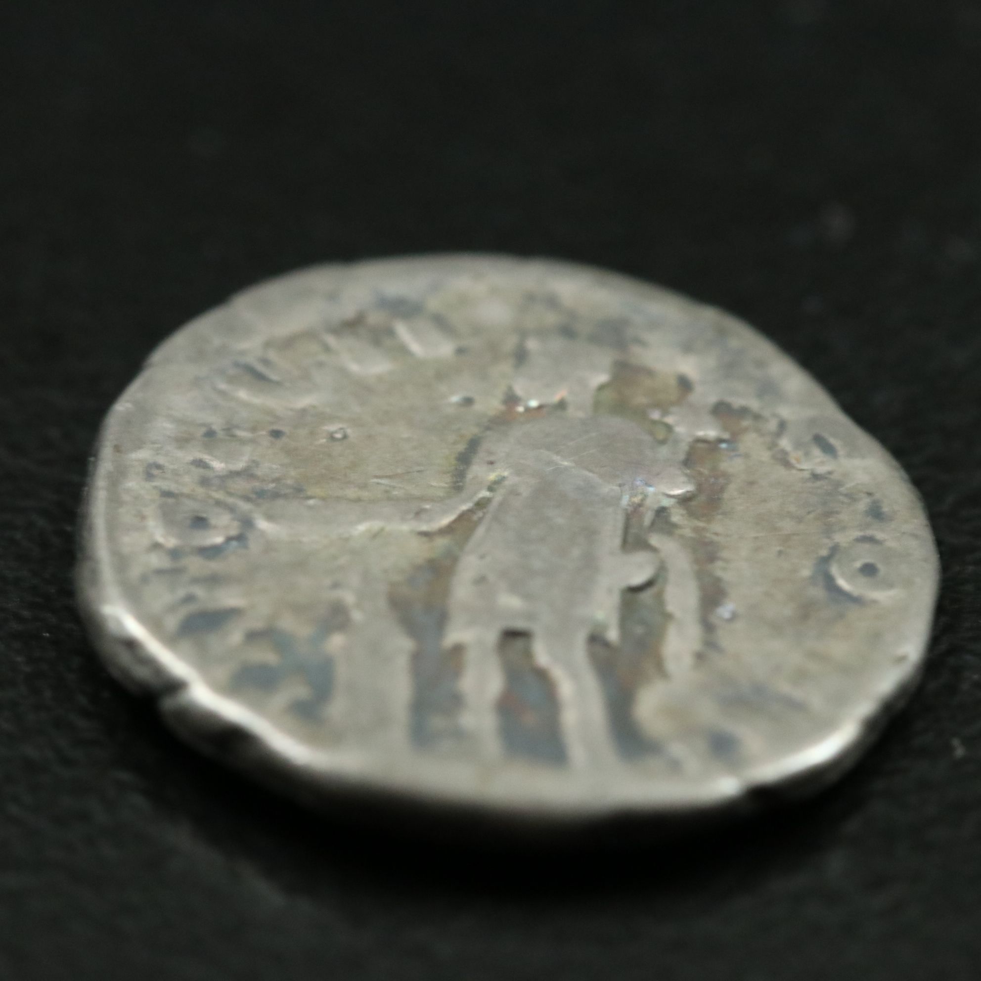 Ancient Roman Imperial AR Denarius Coin of Marcus Aurelius, ca. 161 A.D.