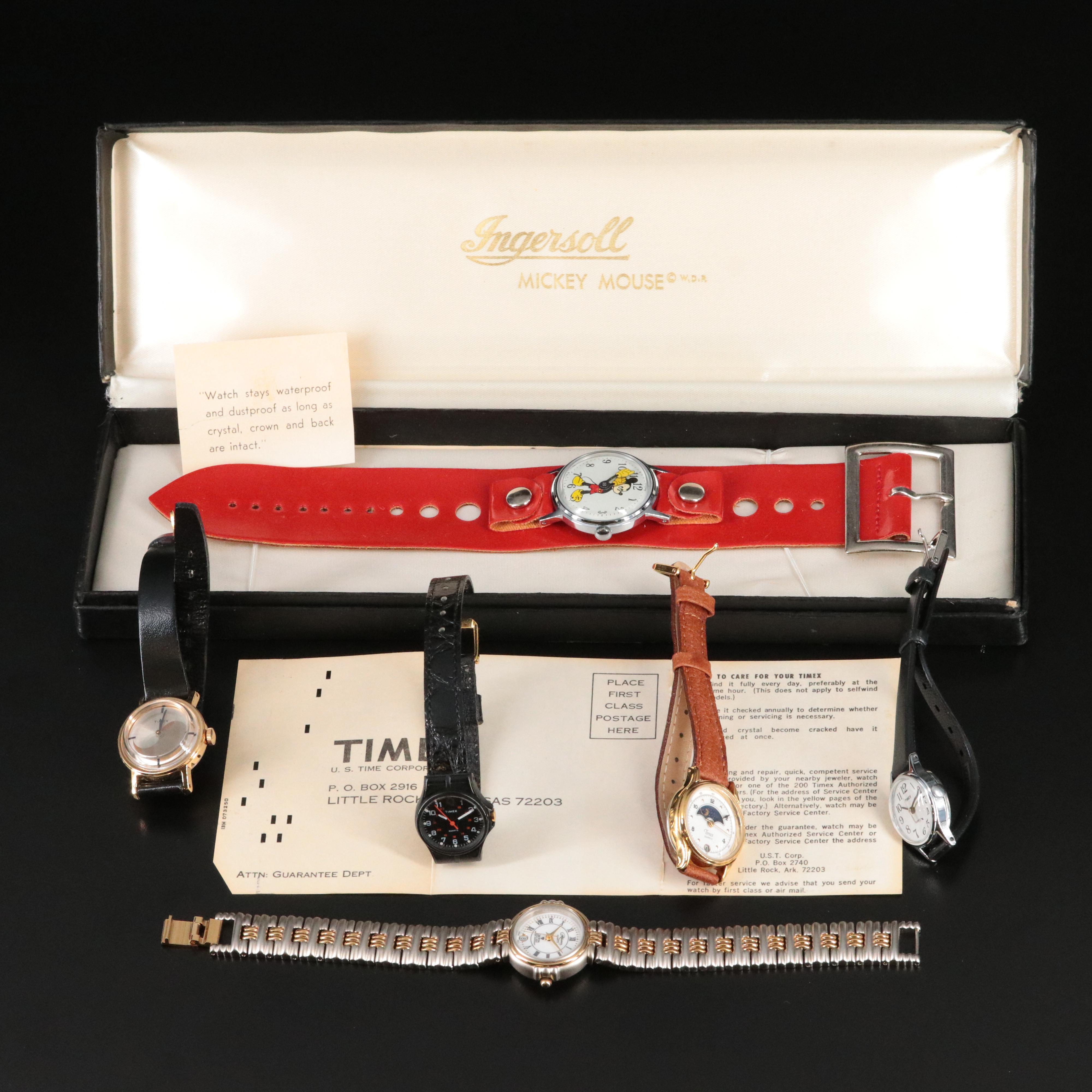 Ingersoll Mickey Mouse and Timex Watch Collection