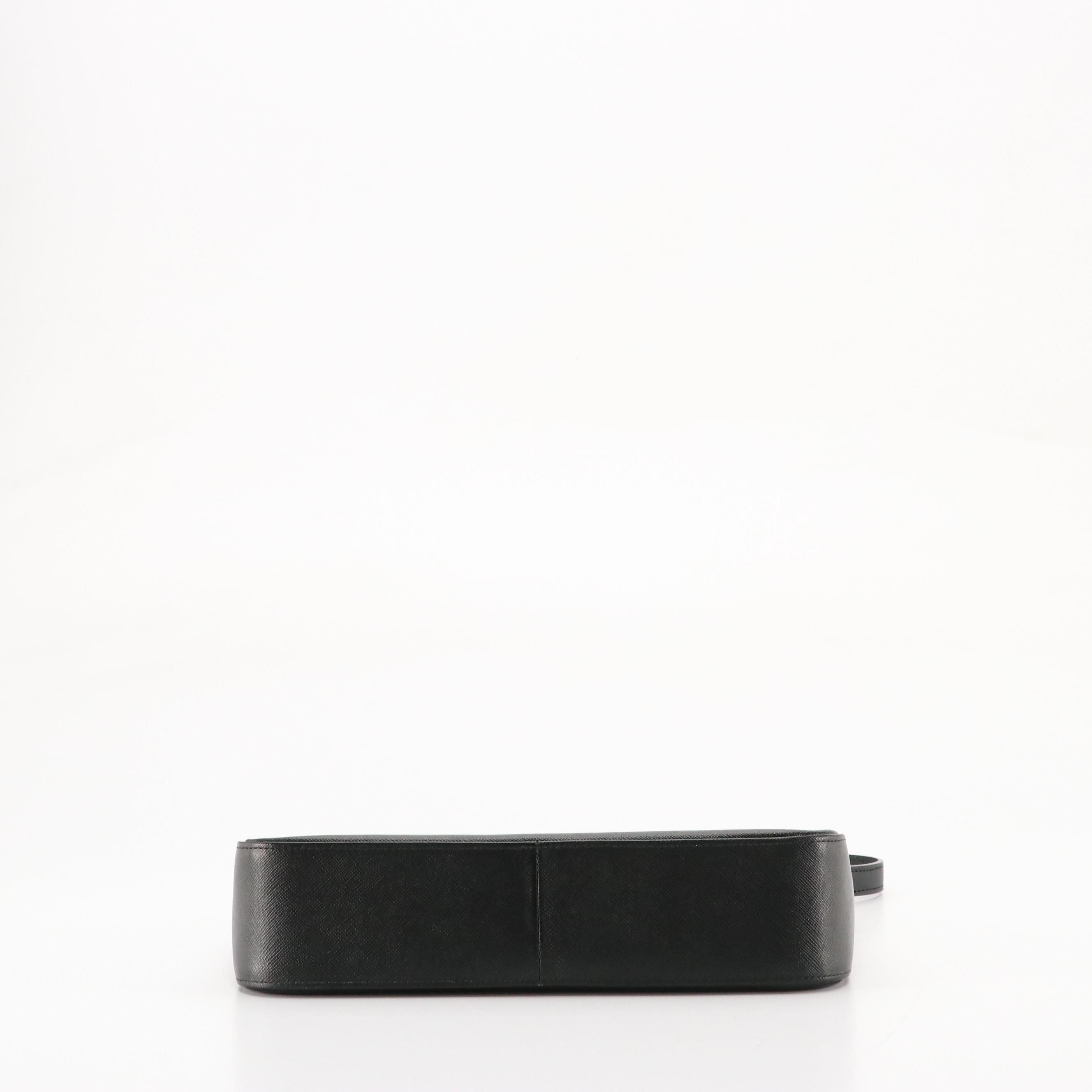 Burberry Shoulder Bag in Black Saffiano Leather, With Tag