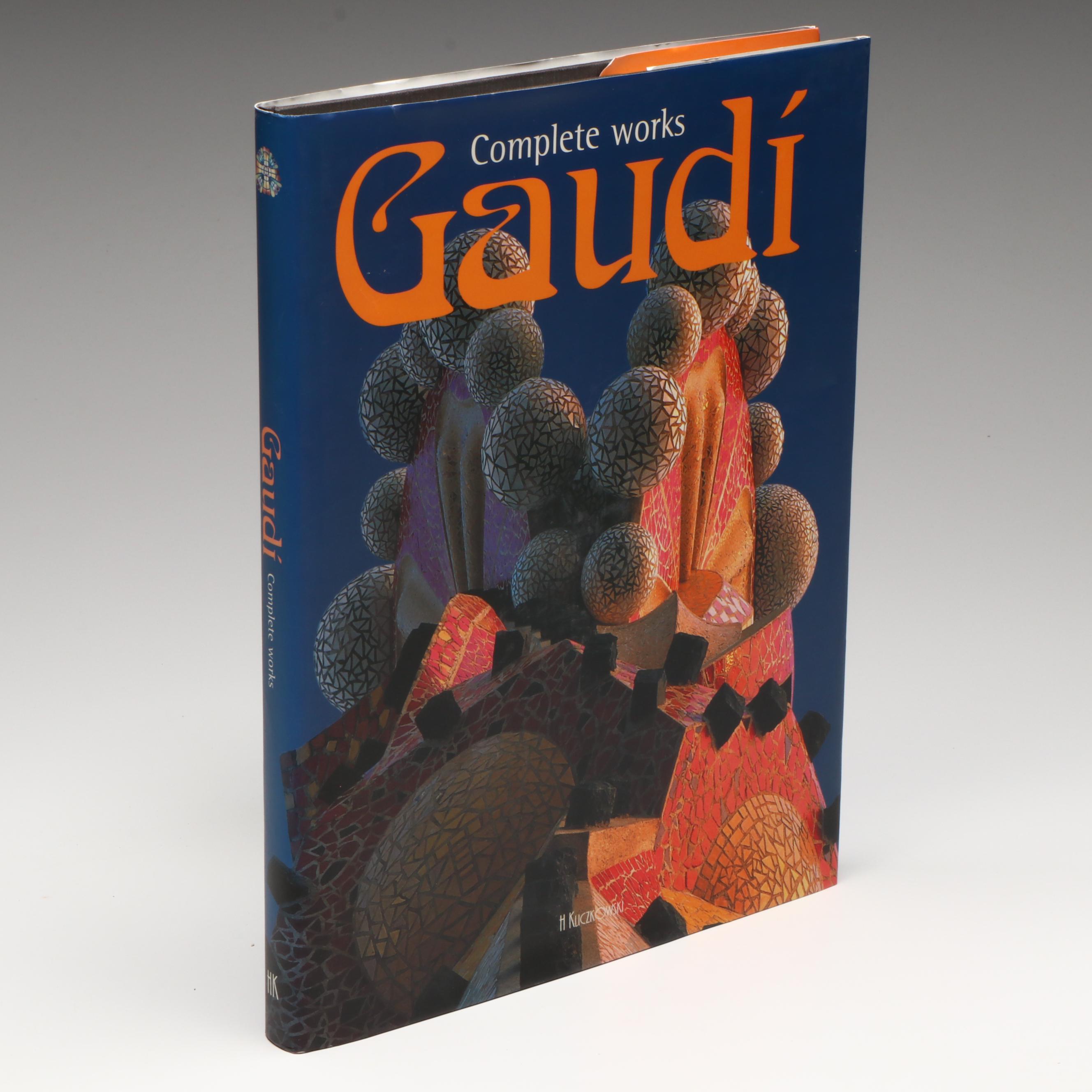 Illustrated "Gaudí: Complete Works" with Gaudí Inspired Art Glass Trays