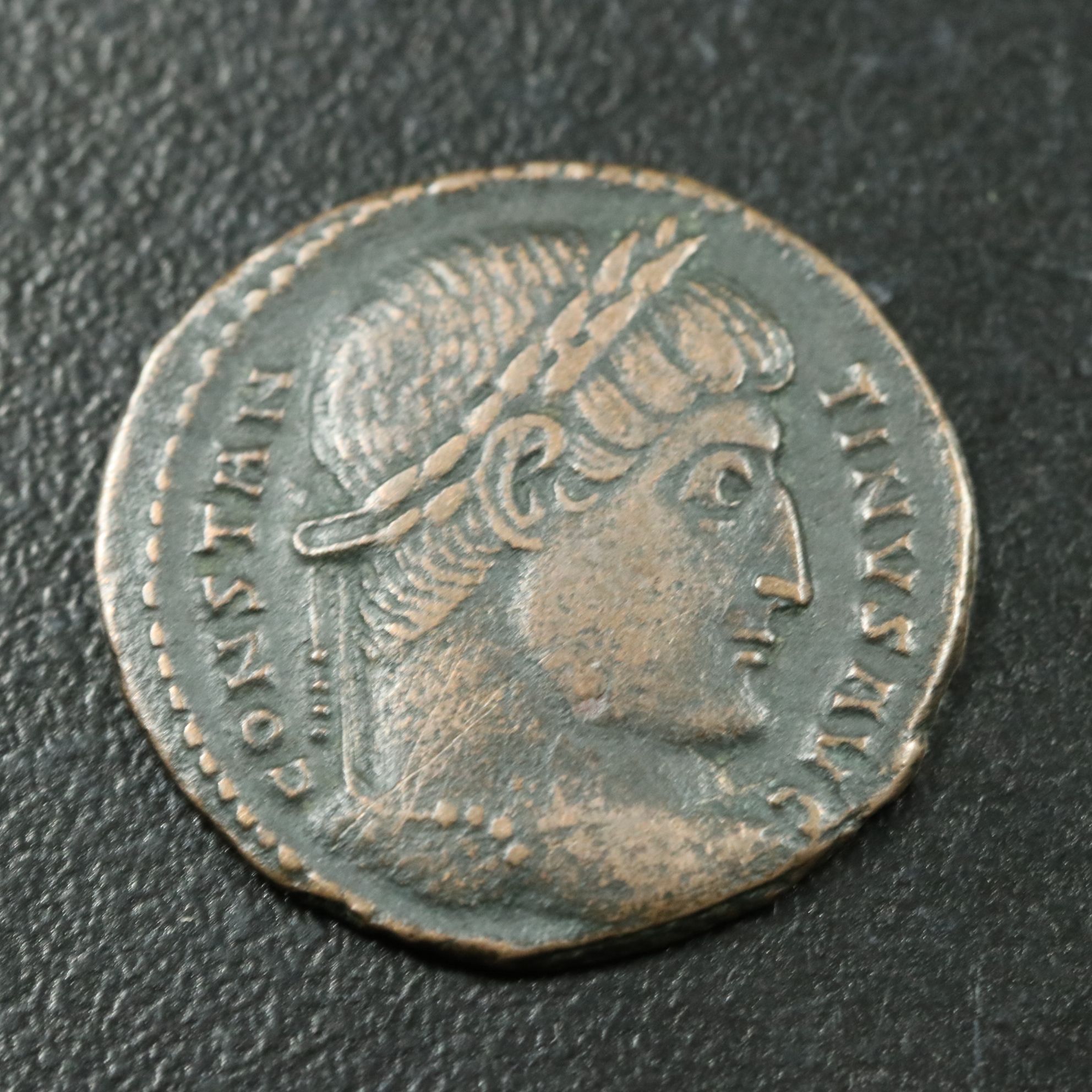 Ancient Roman Imperial Æ Follis Coin of Constantine I, ca. 327 A.D.