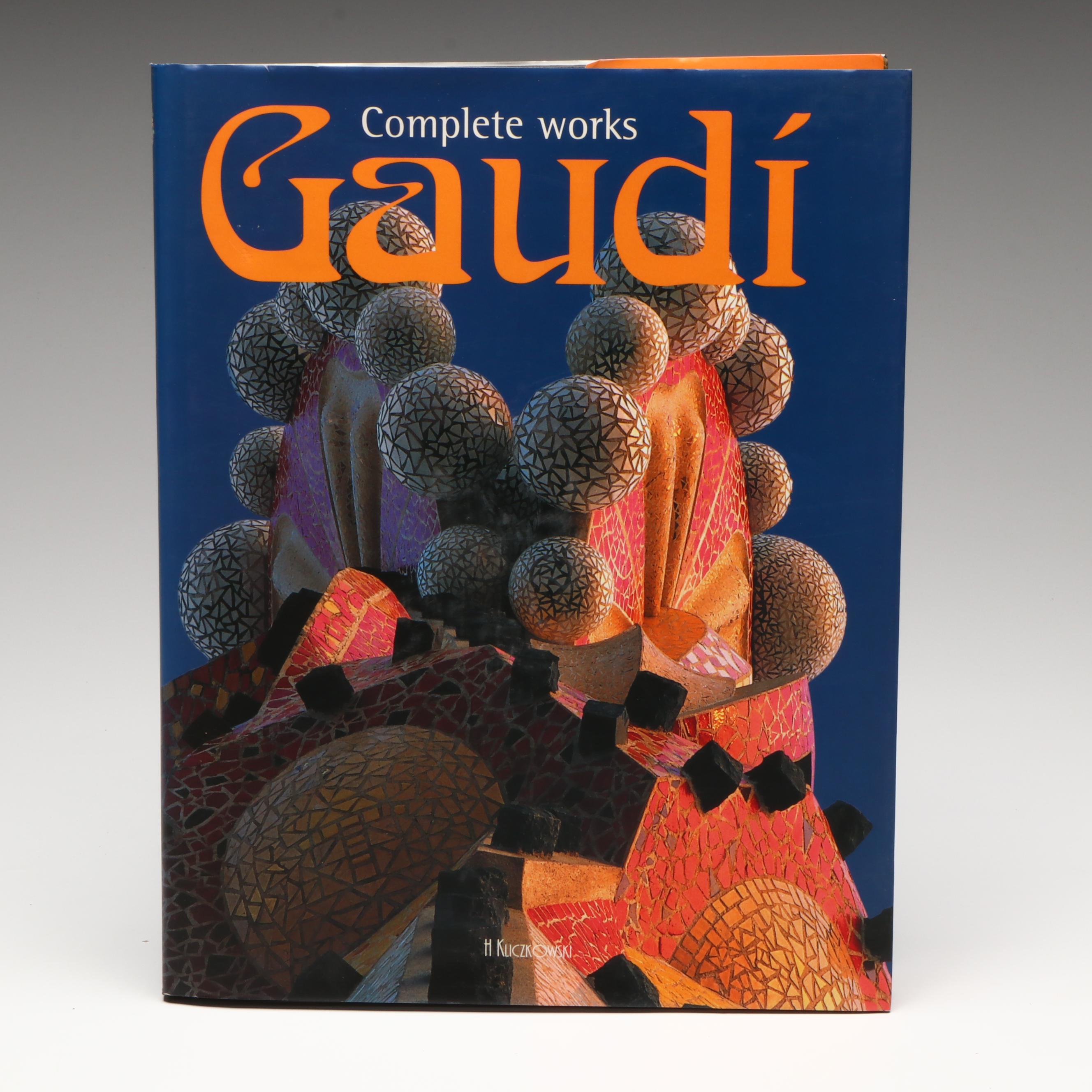 Illustrated "Gaudí: Complete Works" with Gaudí Inspired Art Glass Trays
