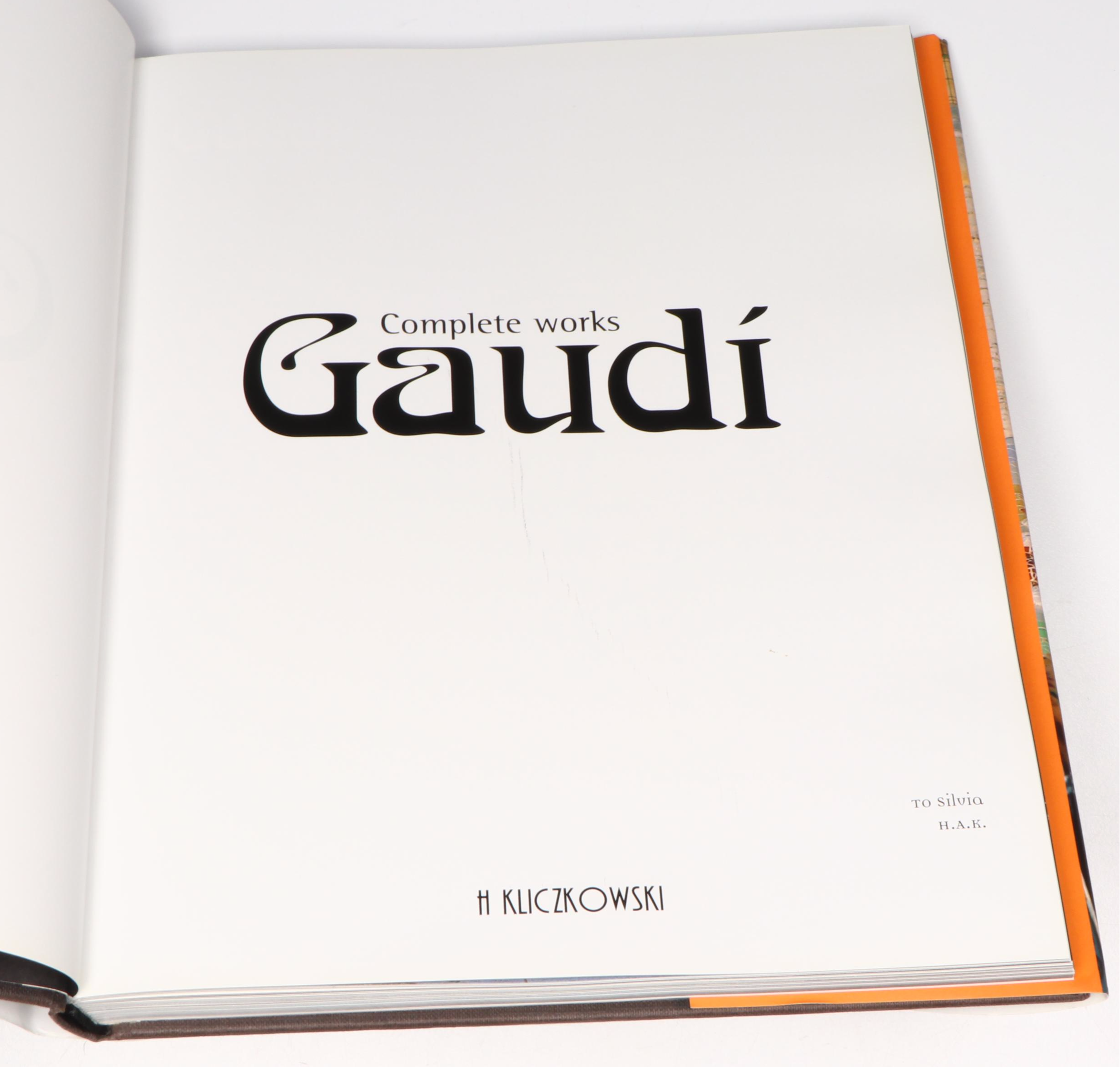Illustrated "Gaudí: Complete Works" with Gaudí Inspired Art Glass Trays