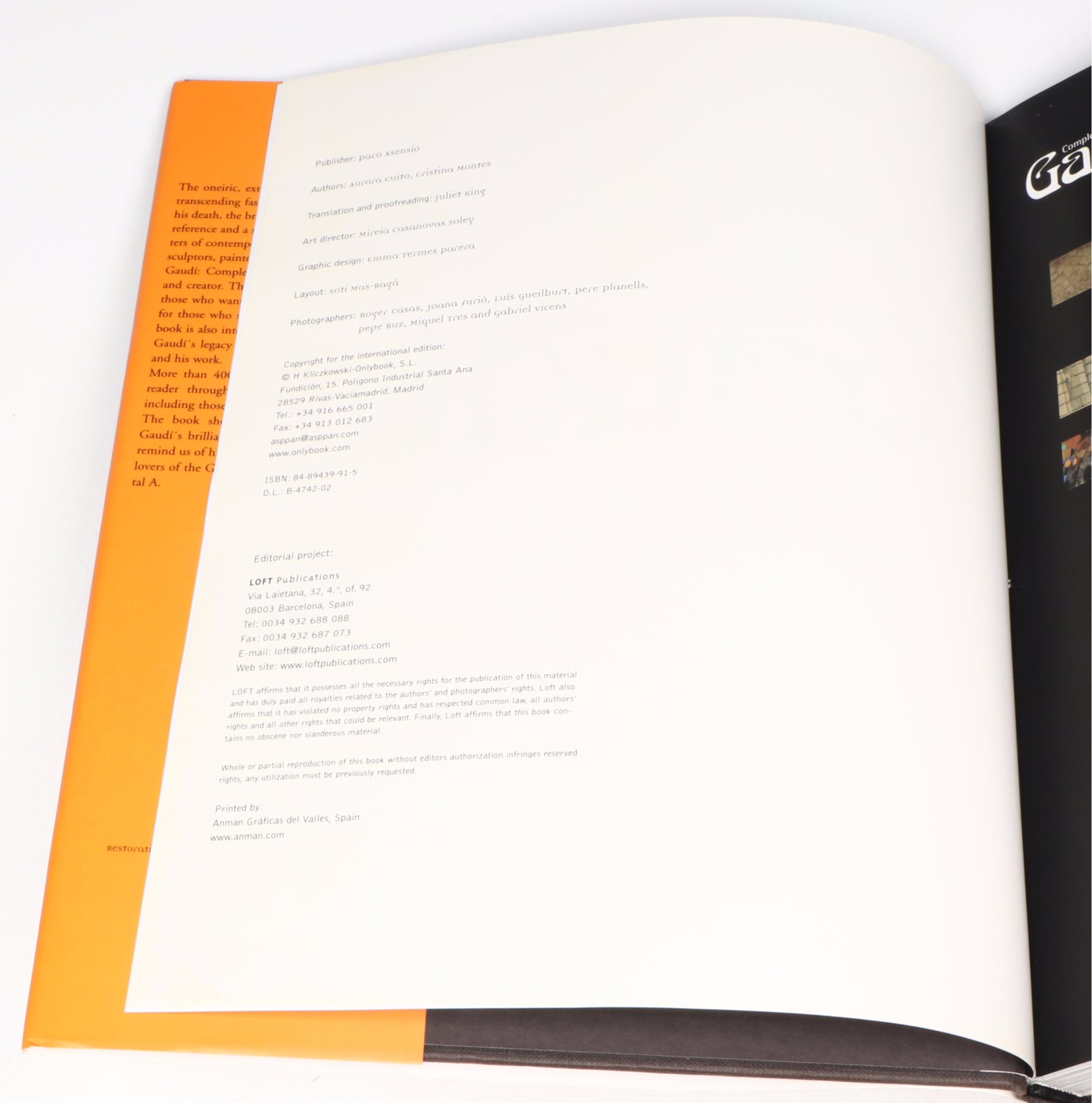 Illustrated "Gaudí: Complete Works" with Gaudí Inspired Art Glass Trays