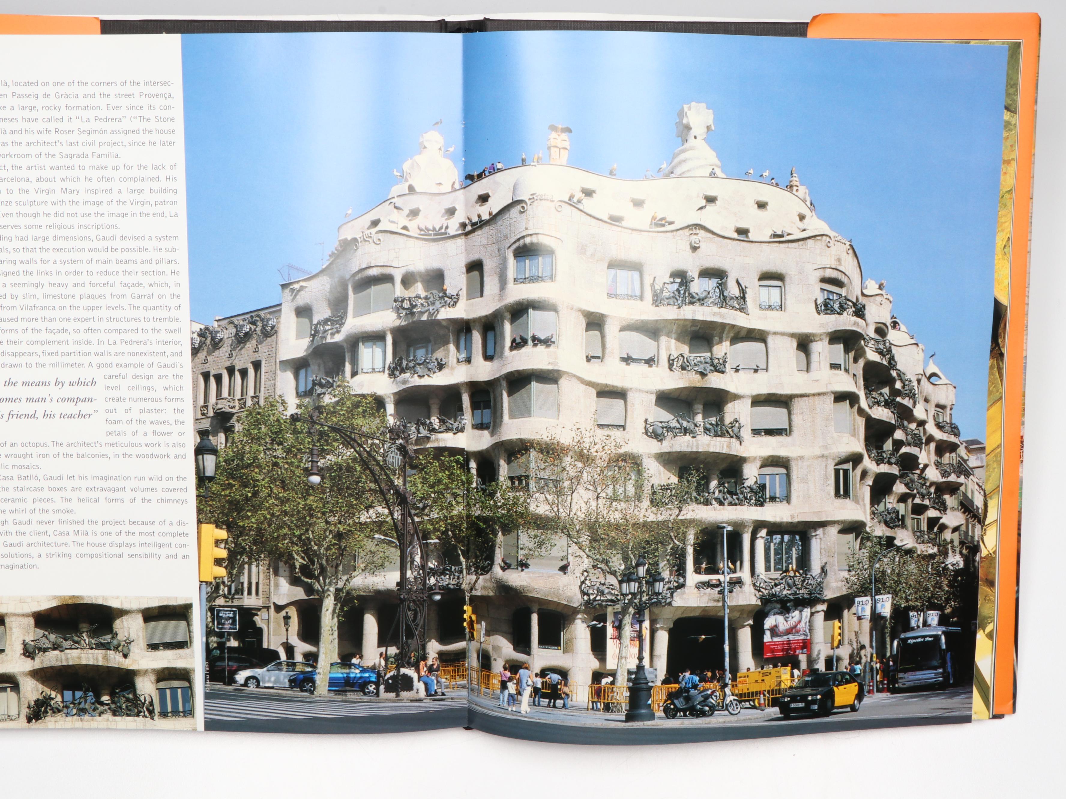 Illustrated "Gaudí: Complete Works" with Gaudí Inspired Art Glass Trays