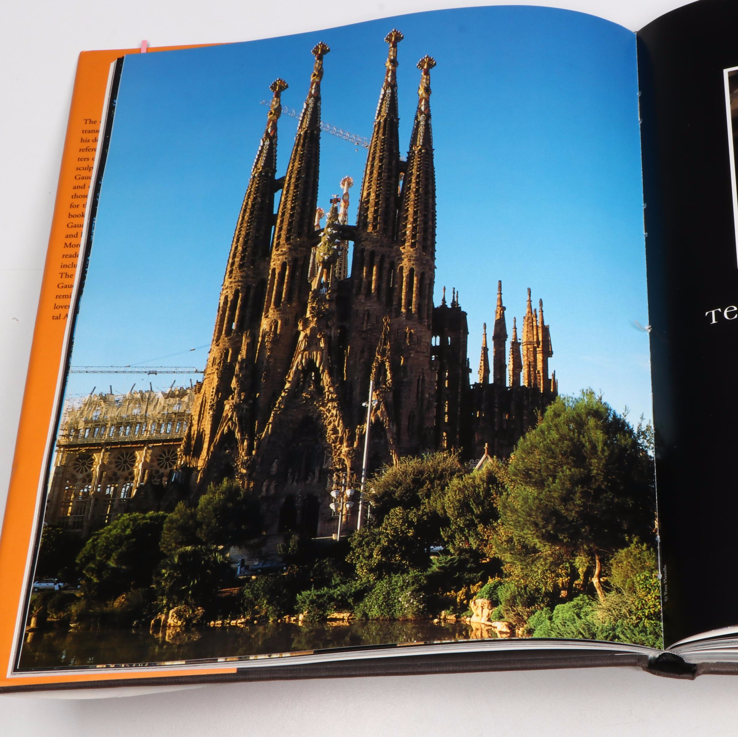 Illustrated "Gaudí: Complete Works" with Gaudí Inspired Art Glass Trays
