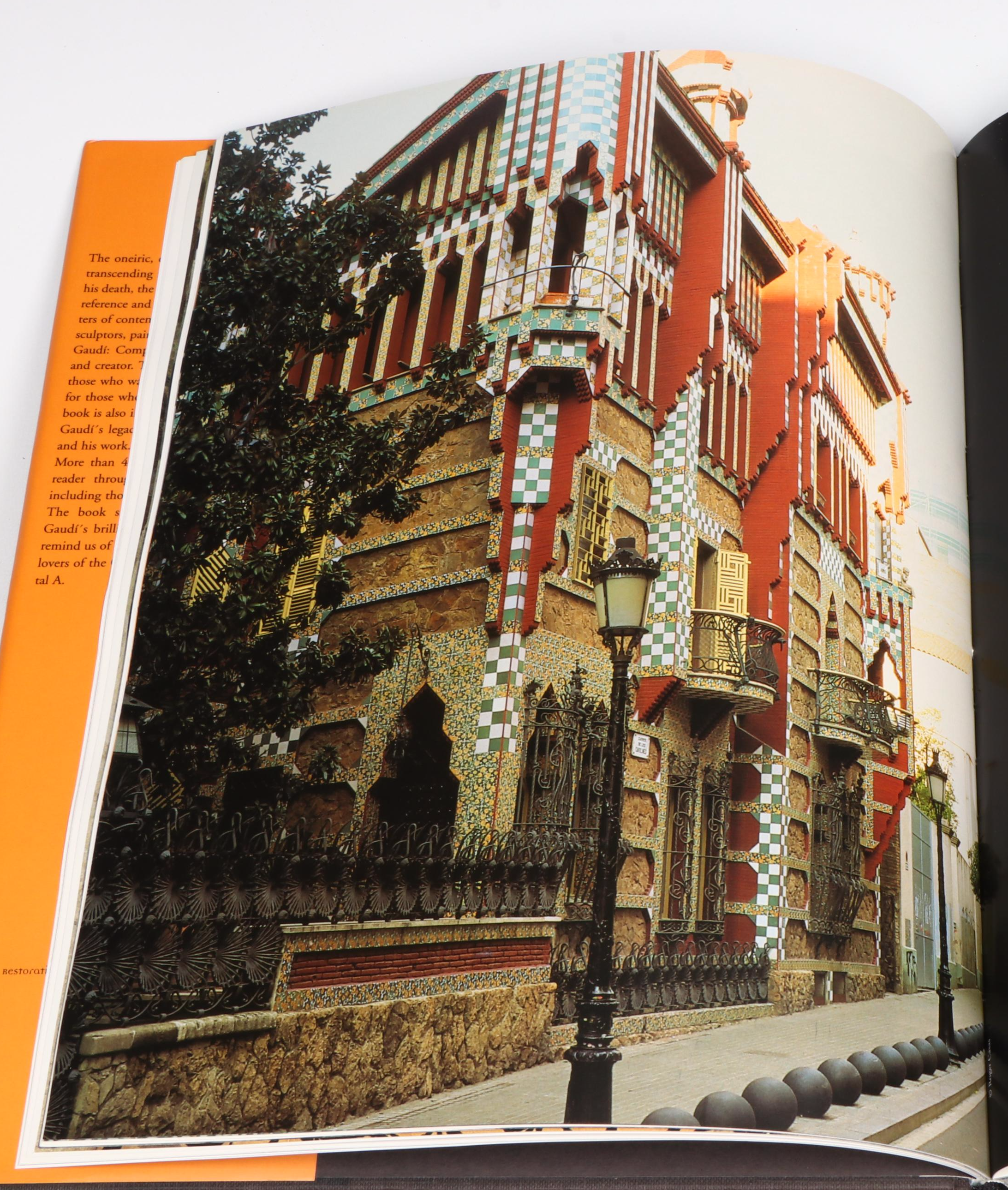 Illustrated "Gaudí: Complete Works" with Gaudí Inspired Art Glass Trays