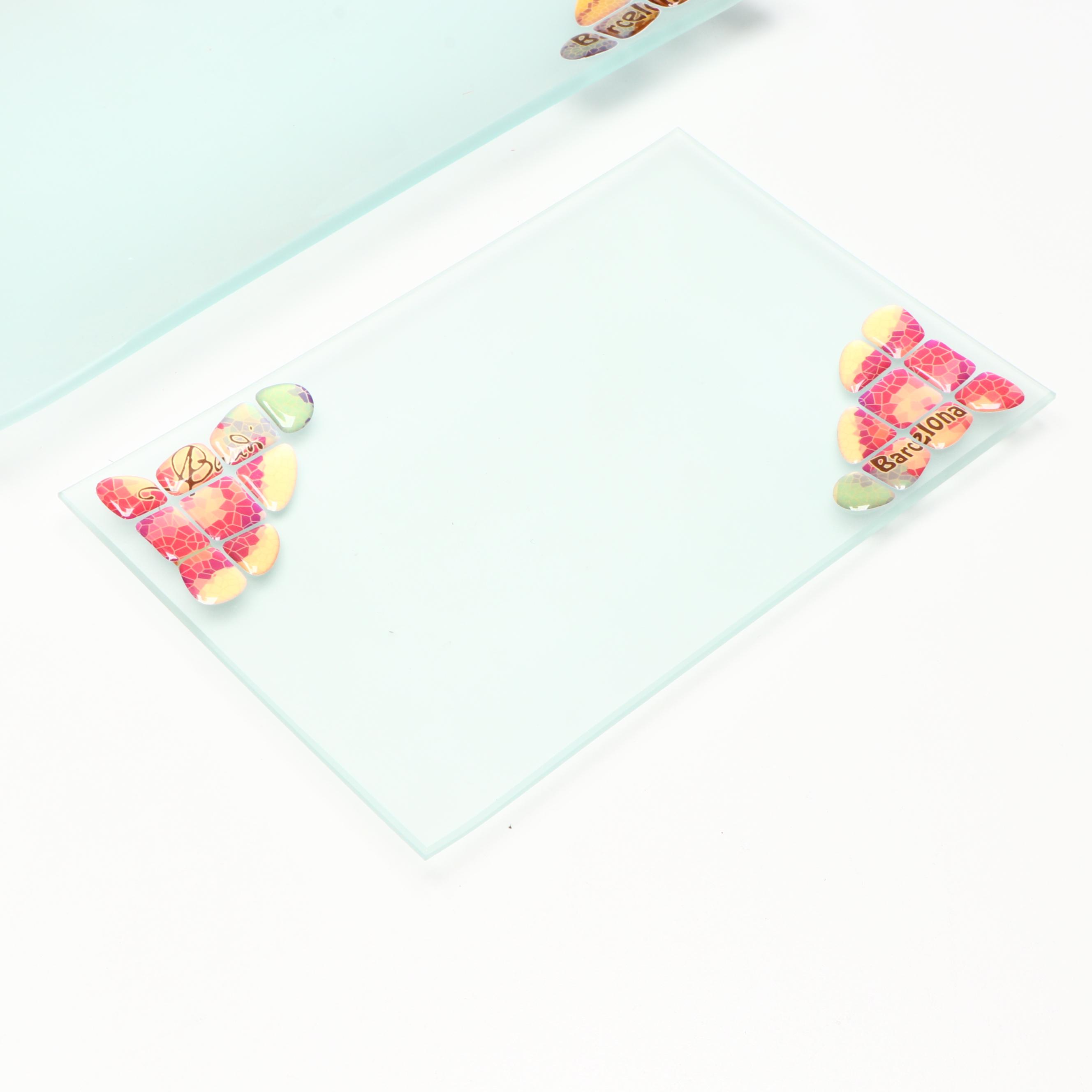 Illustrated "Gaudí: Complete Works" with Gaudí Inspired Art Glass Trays